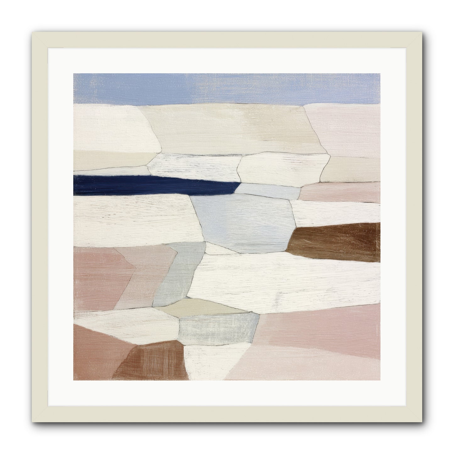 Oyster -- Framed Print - White 24x24