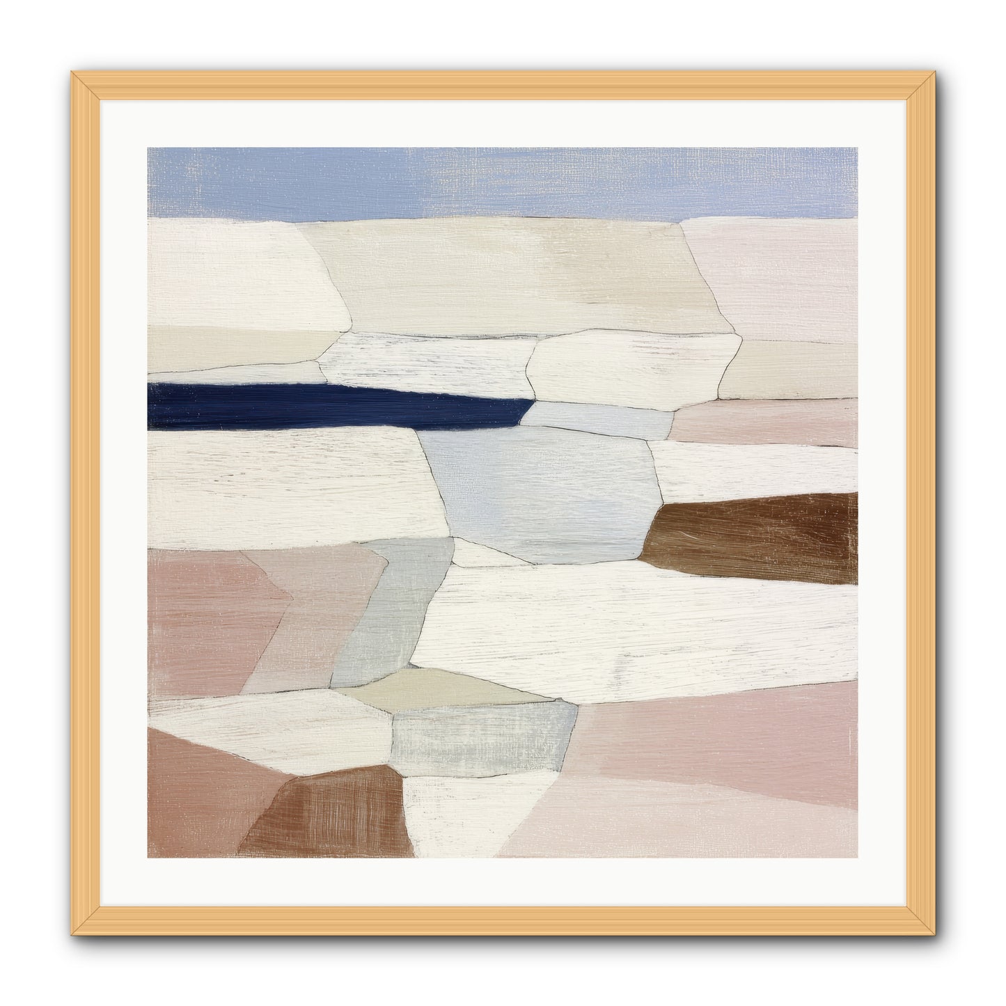 Oyster -- Framed Print - Natural 30x30