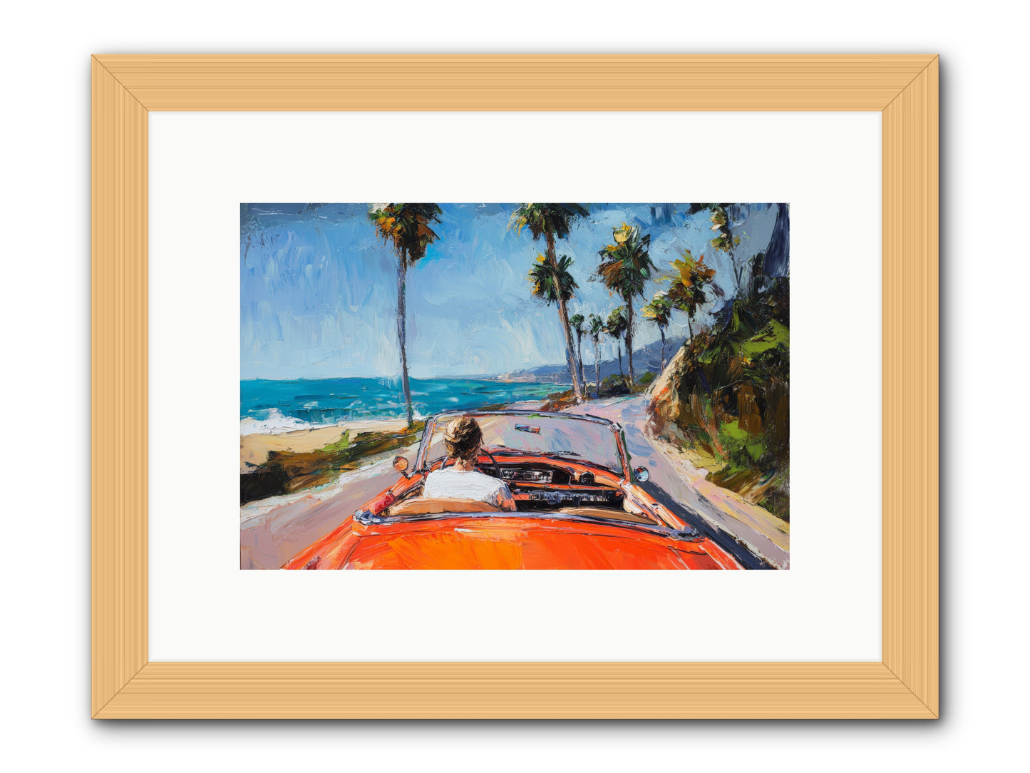 Pacific Coast Dreaming -- Framed Print - Natural 12x8