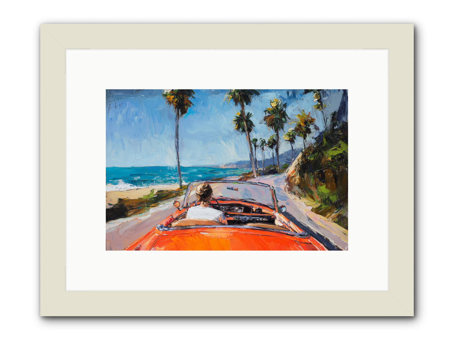 Pacific Coast Dreaming -- Framed Print - White 12x8
