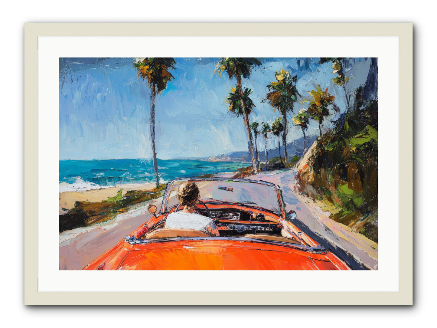 Pacific Coast Dreaming -- Framed Print - White 30x20
