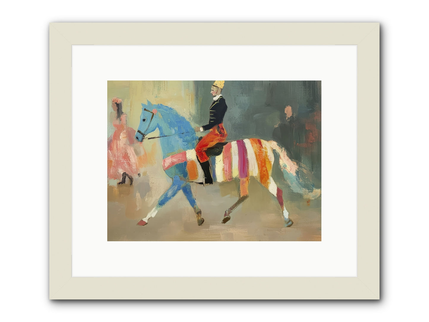 Paddock Elegance -- Framed Print - White 12x9