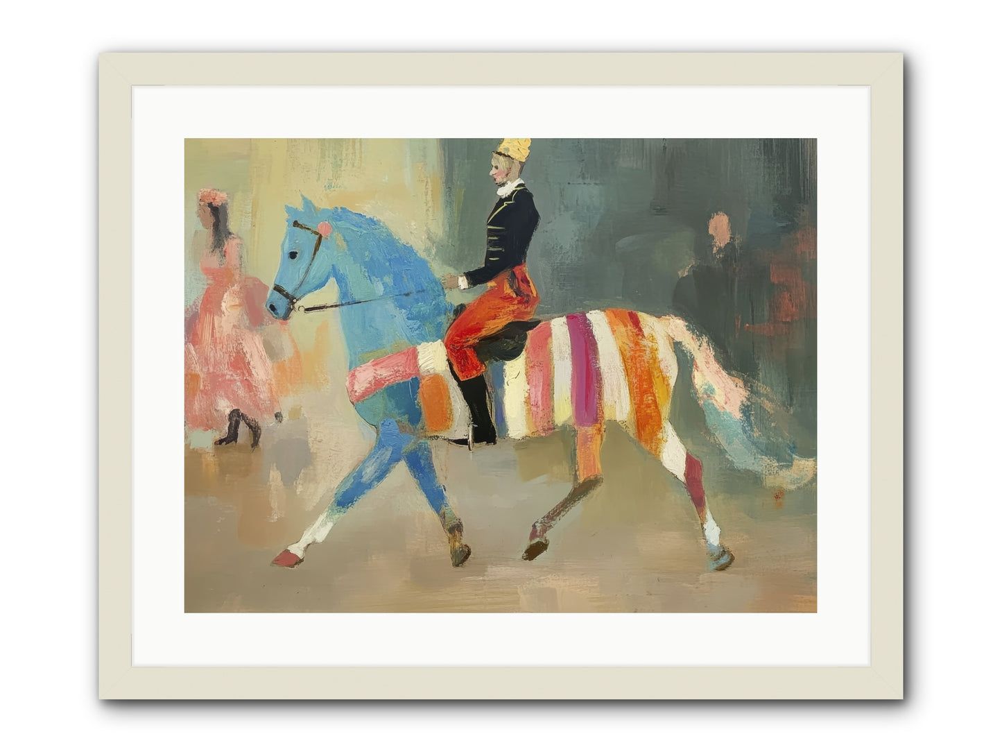 Paddock Elegance -- Framed Print - White 24x18