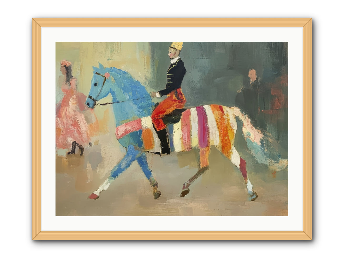 Paddock Elegance -- Framed Print - Natural 32x24