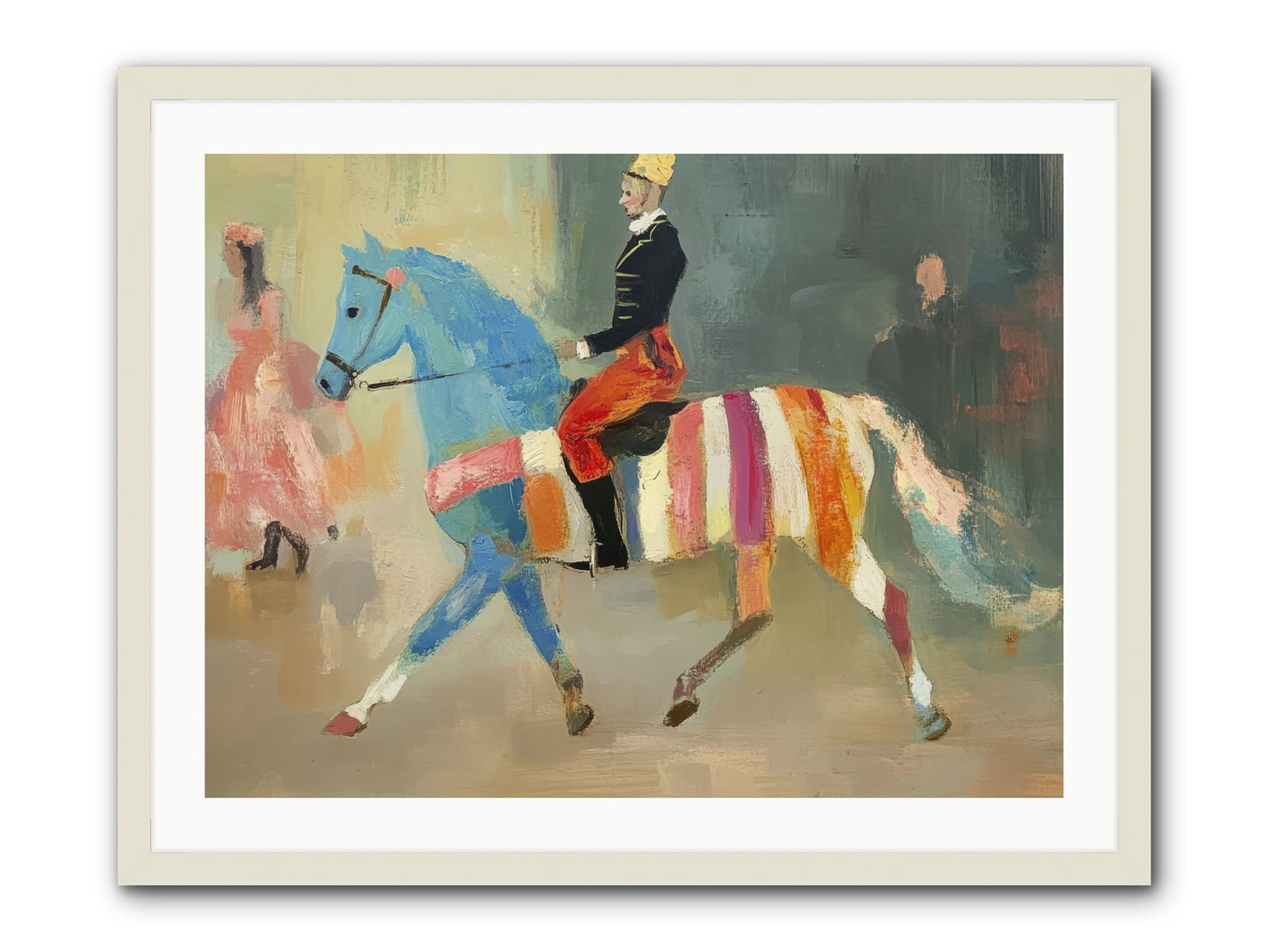 Paddock Elegance -- Framed Print - White 32x24