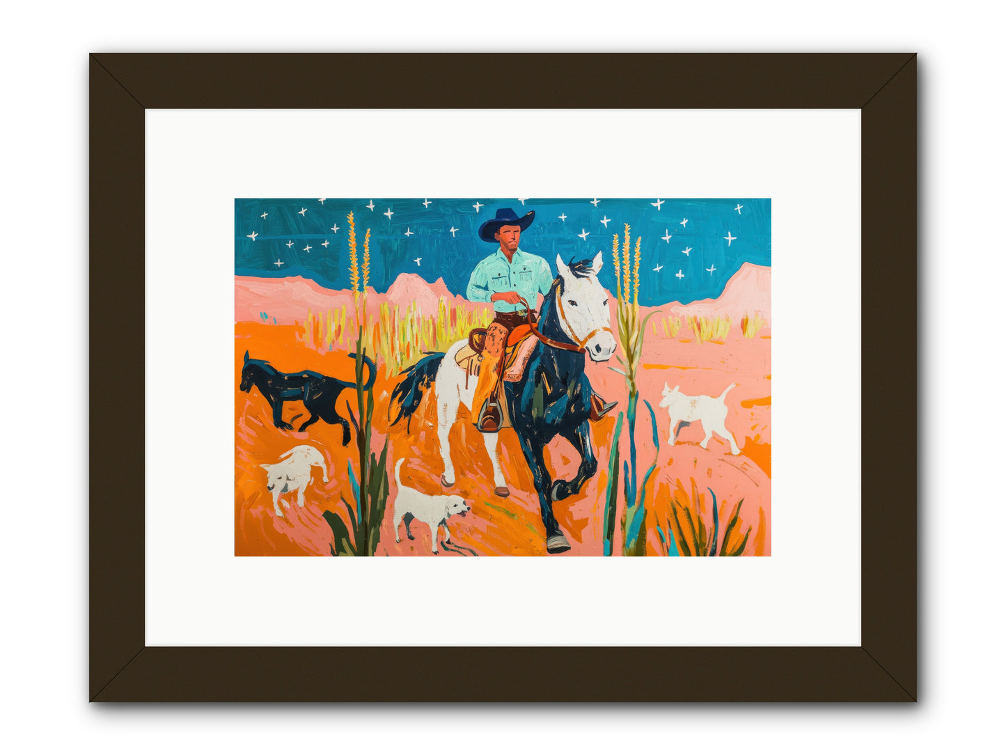 Painted Canyon -- Framed Print - Black 12x8