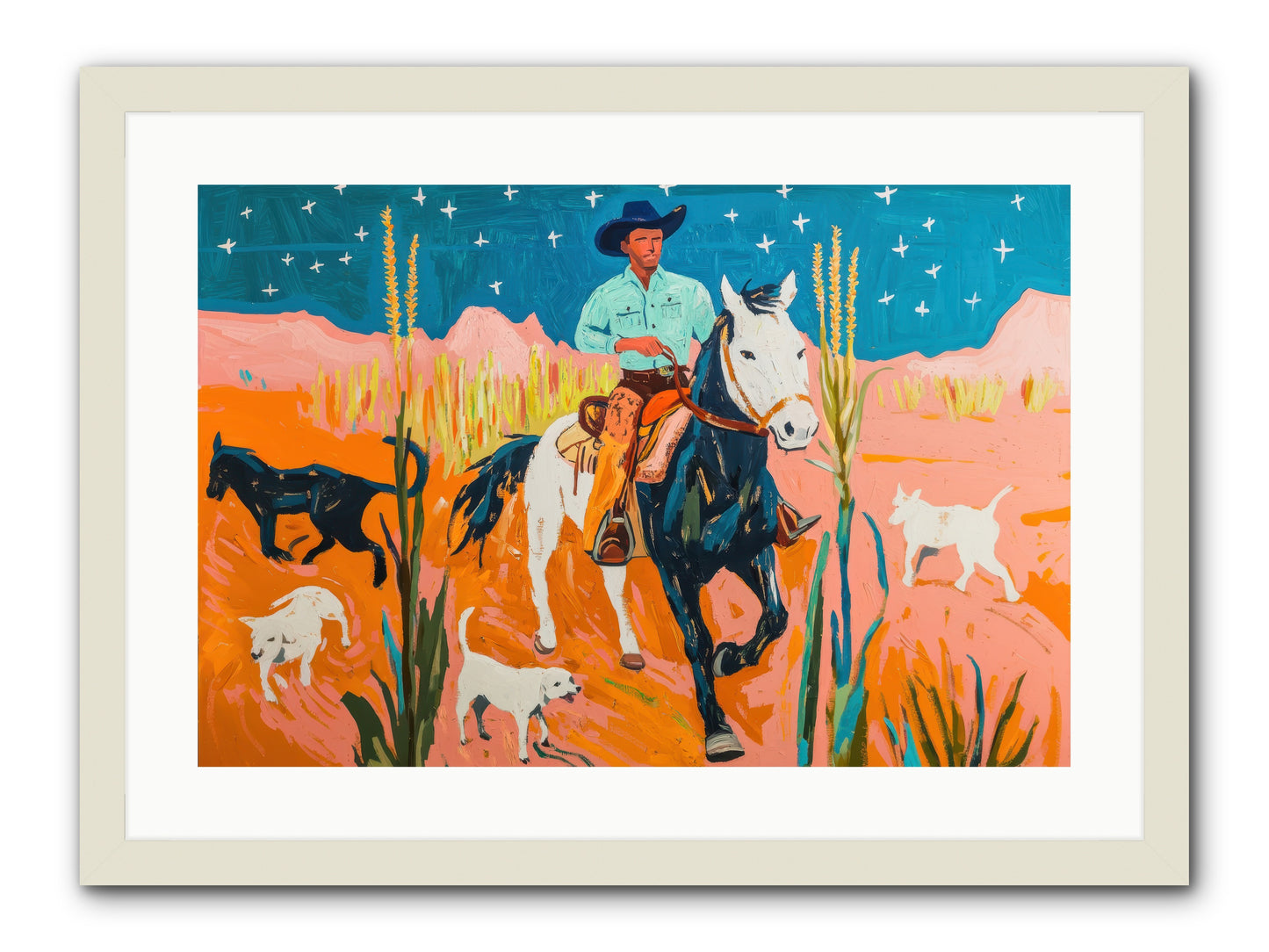 Painted Canyon -- Framed Print - White 24x16