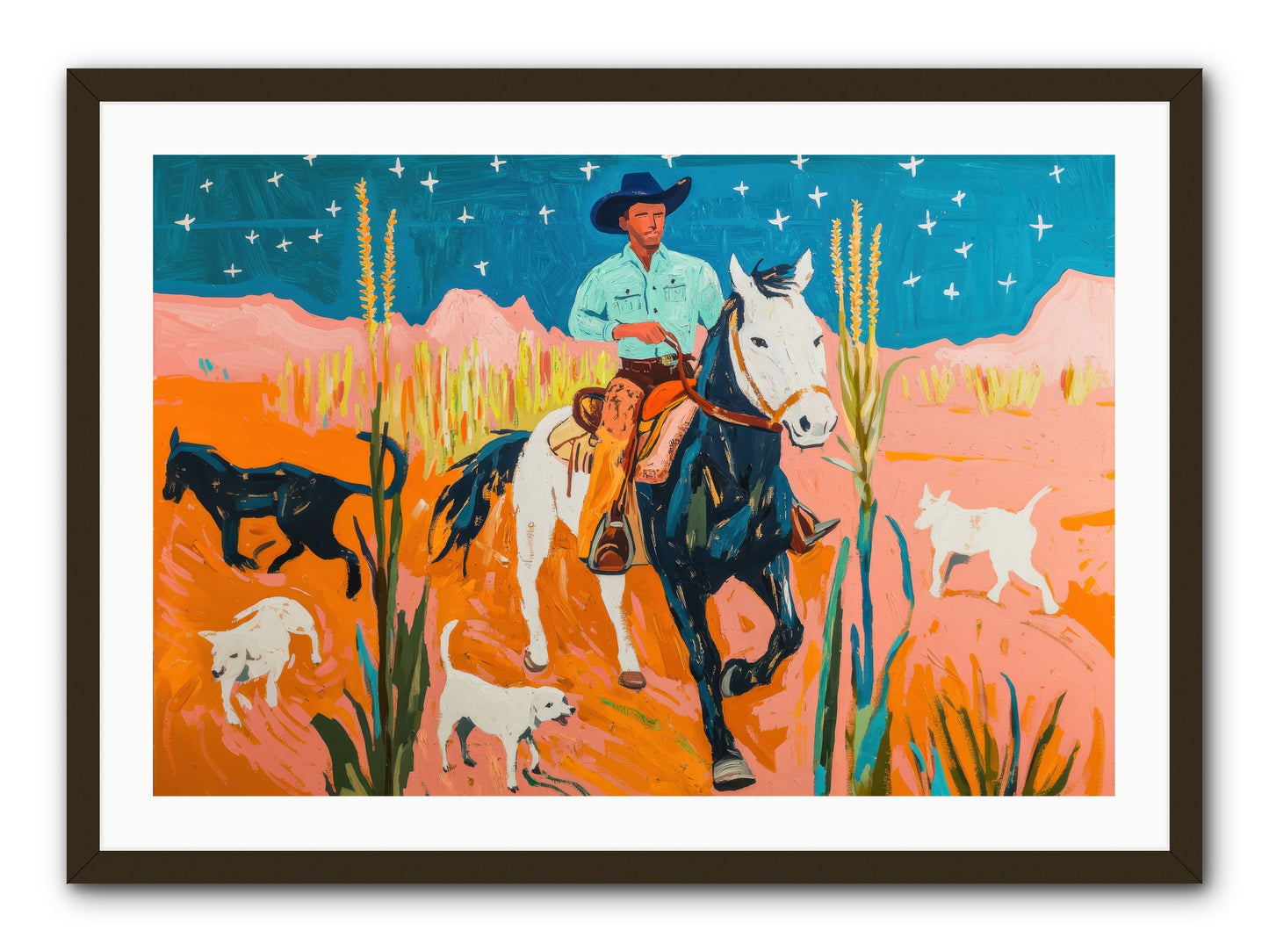 Painted Canyon -- Framed Print - Black 36x24