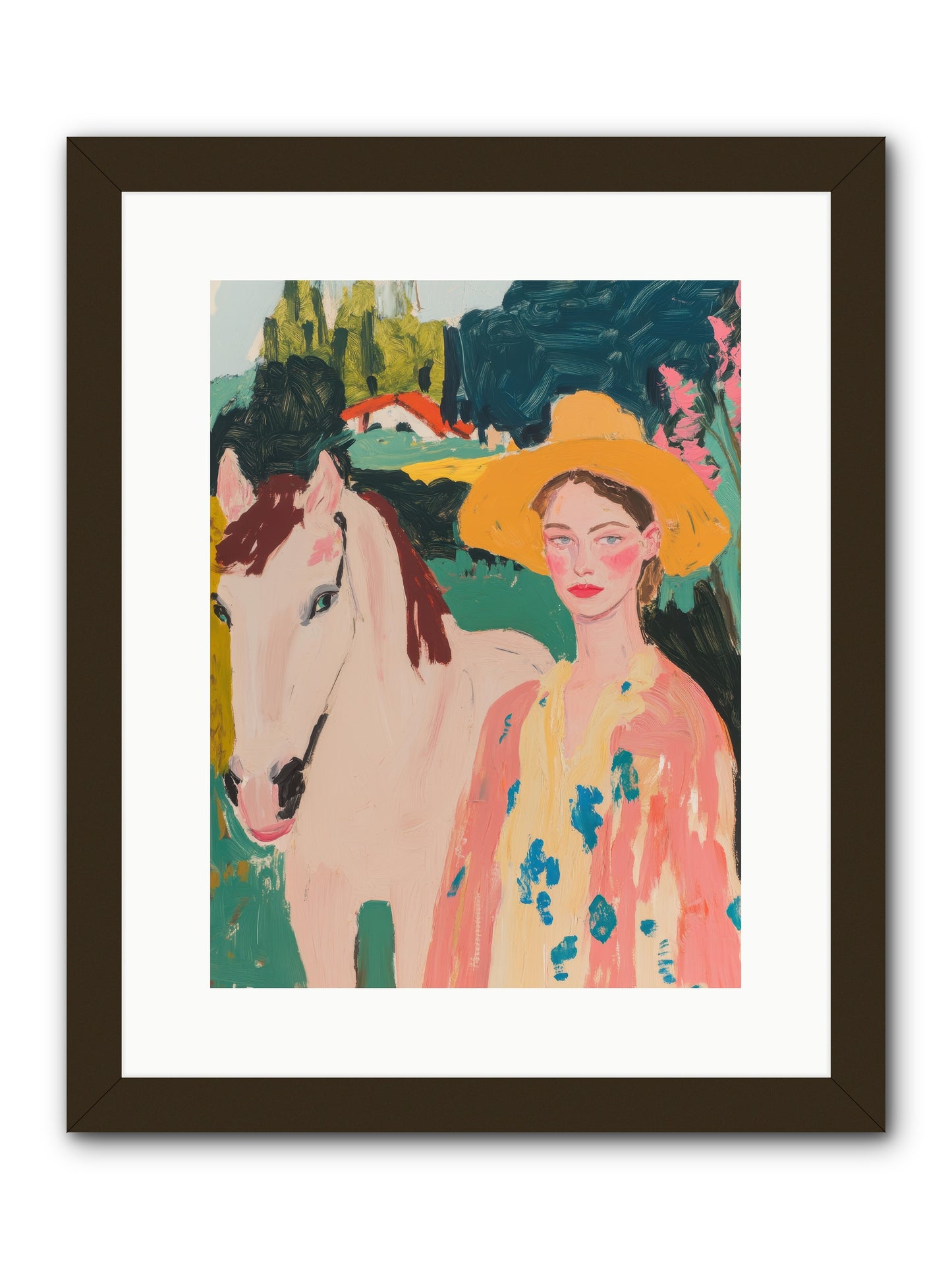 Painted Canyon Rider -- Framed Print - Black 12x16