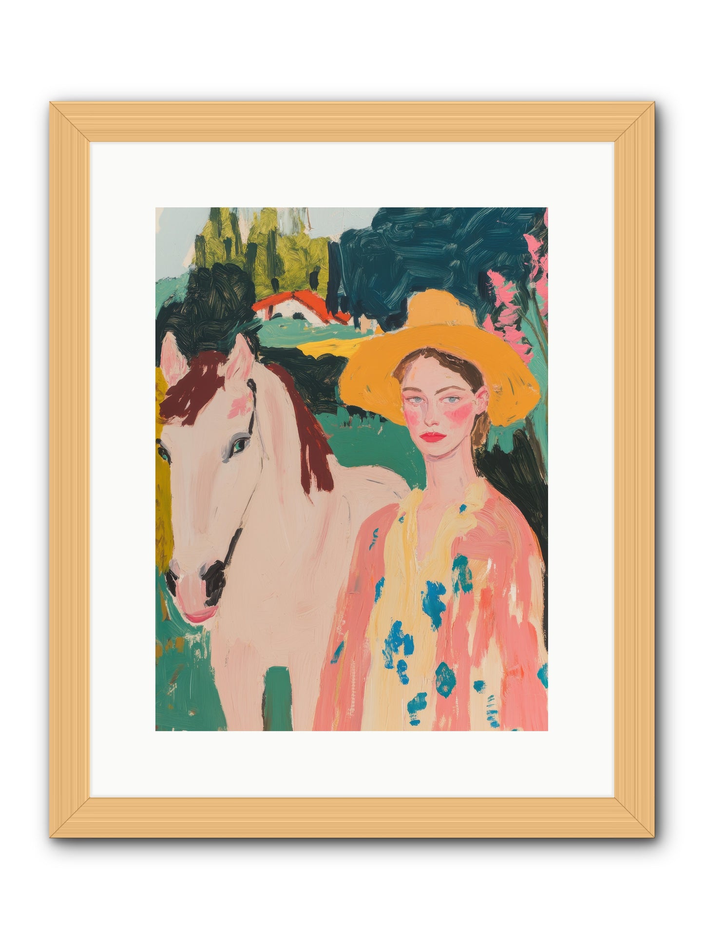 Painted Canyon Rider -- Framed Print - Natural 12x16