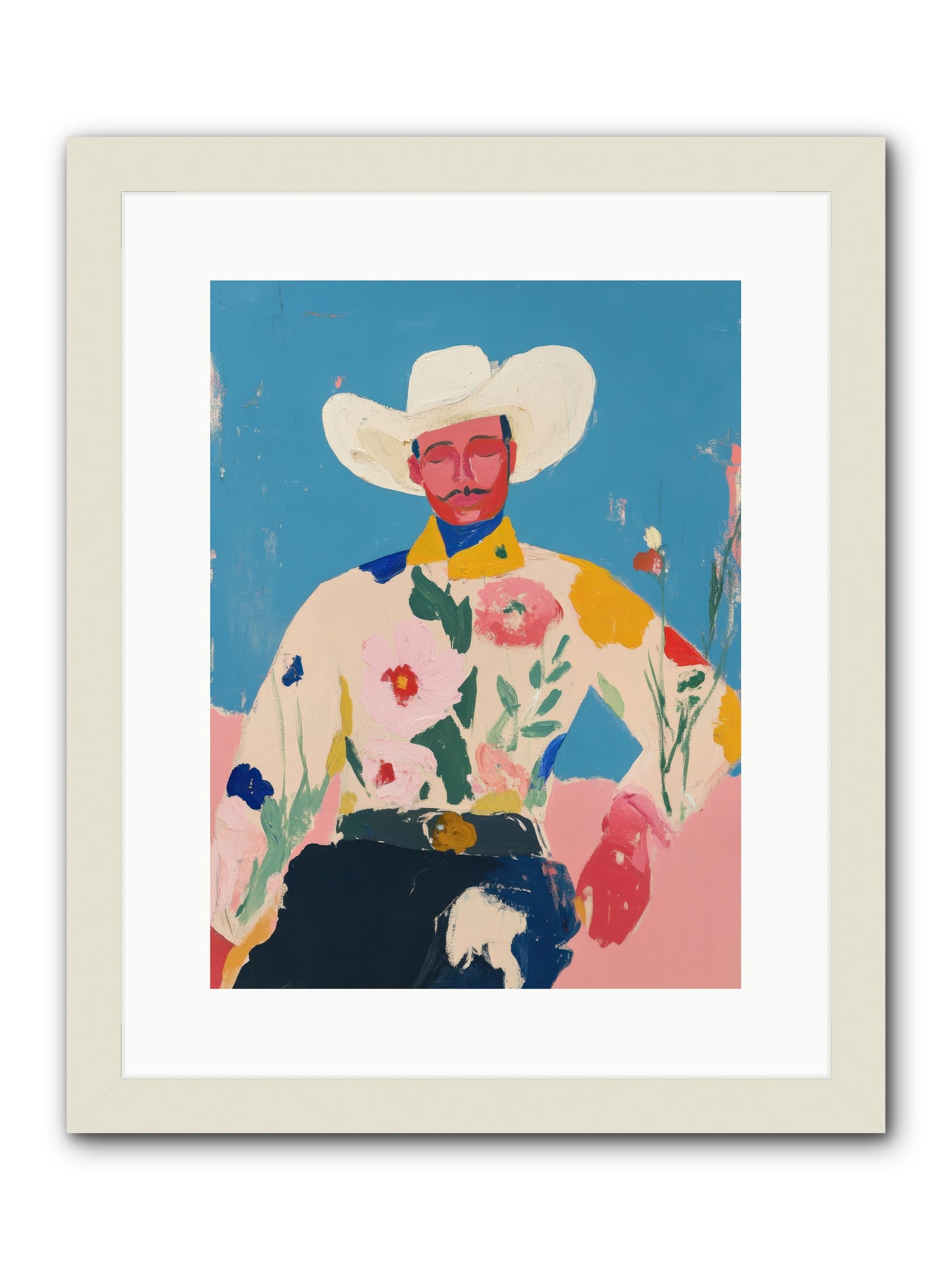 Painted Desert Tale -- Framed Print - White 12x16
