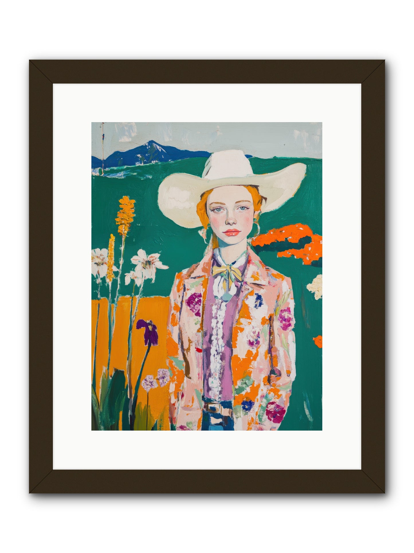 Painted Earth -- Framed Print - Black 12x16