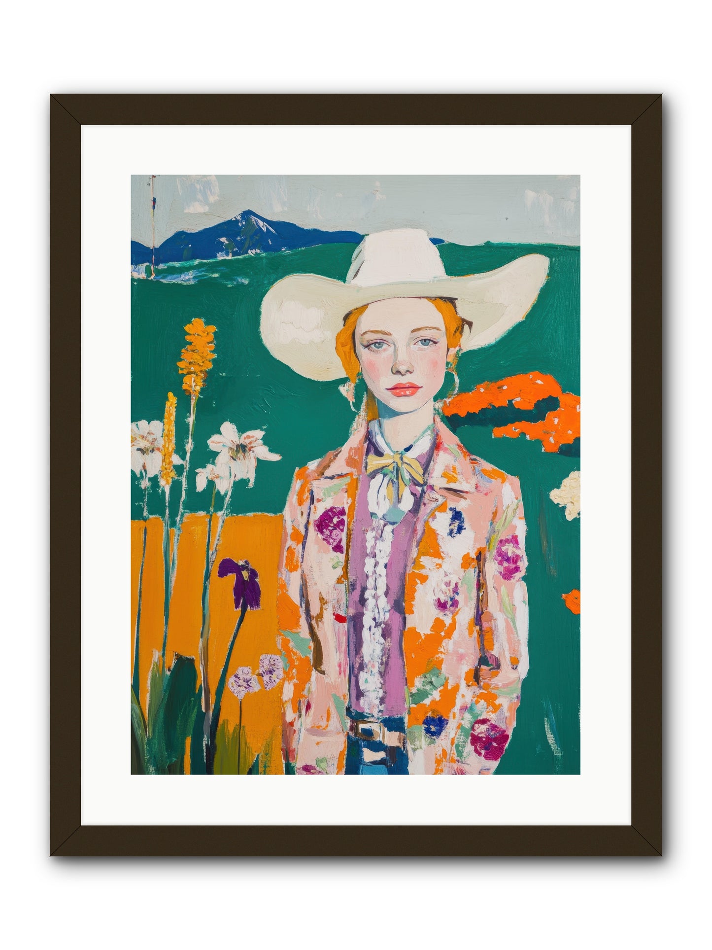 Painted Earth -- Framed Print - Black 18x24