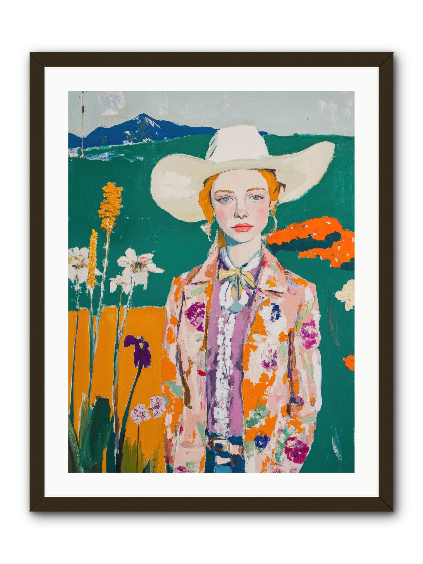 Painted Earth -- Framed Print - Black 24x32