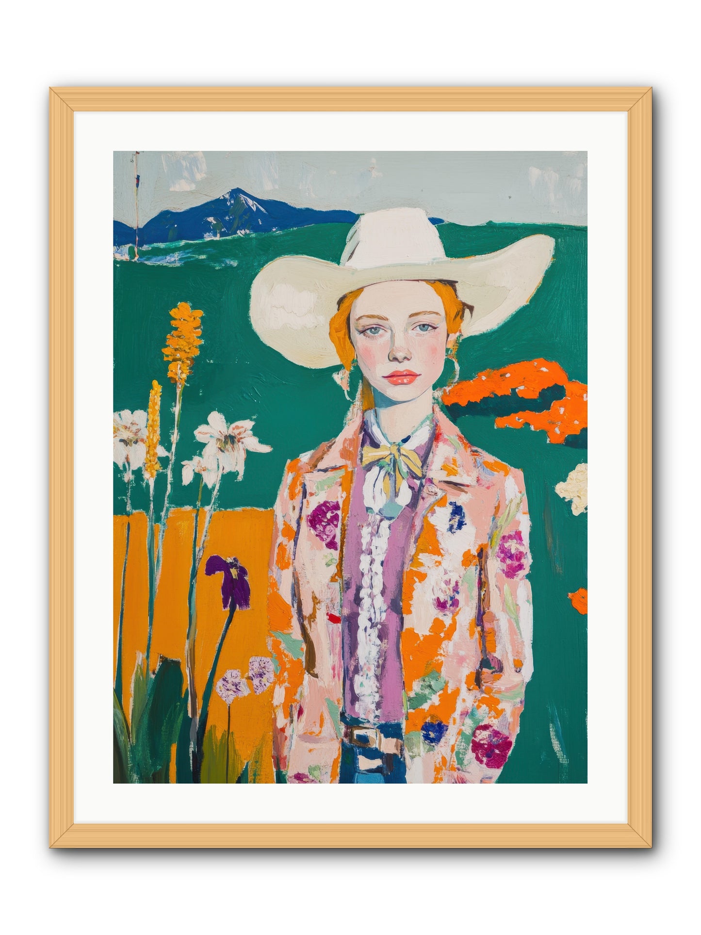 Painted Earth -- Framed Print - Natural 24x32
