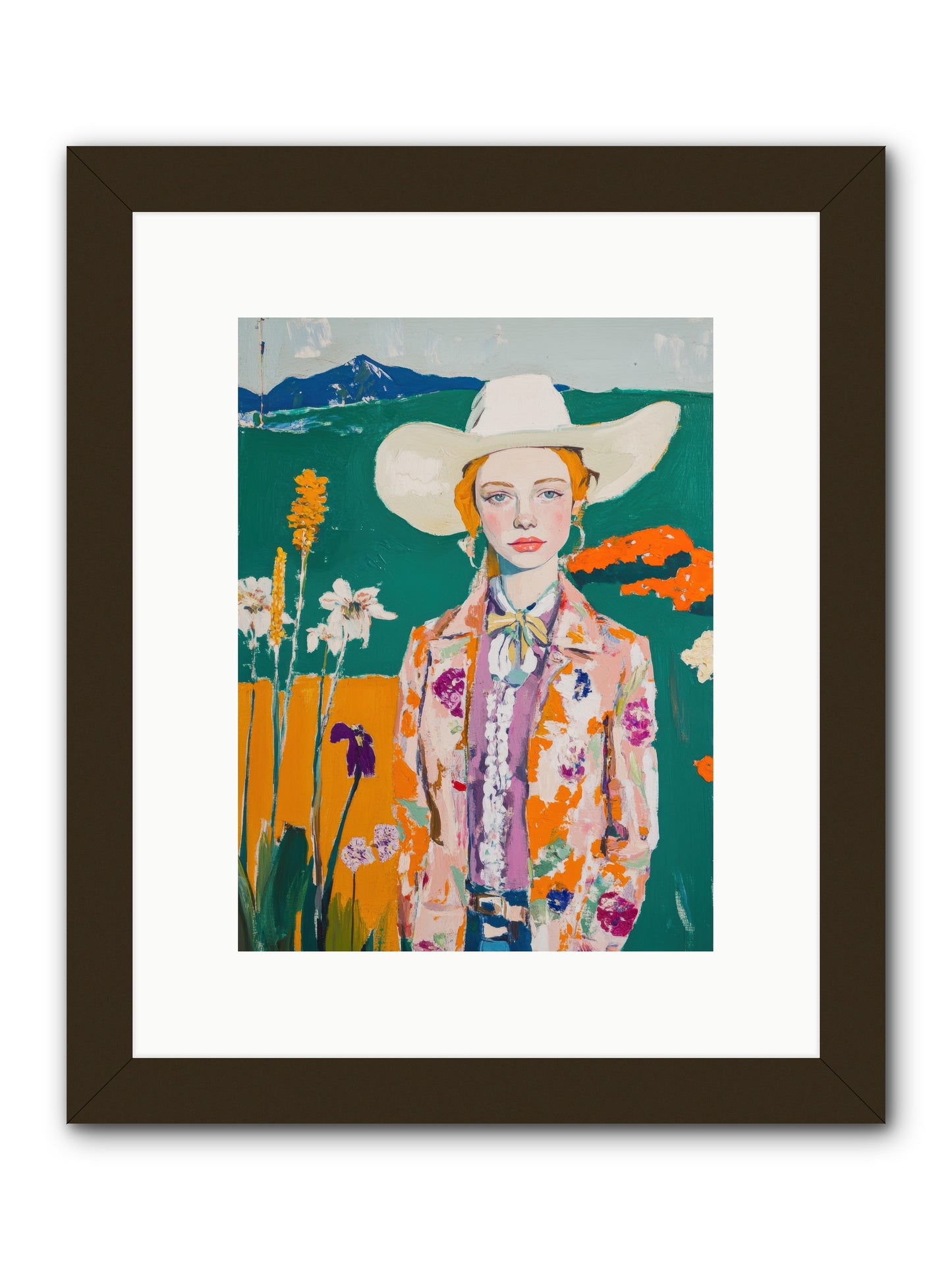 Painted Earth -- Framed Print - Black 9x12
