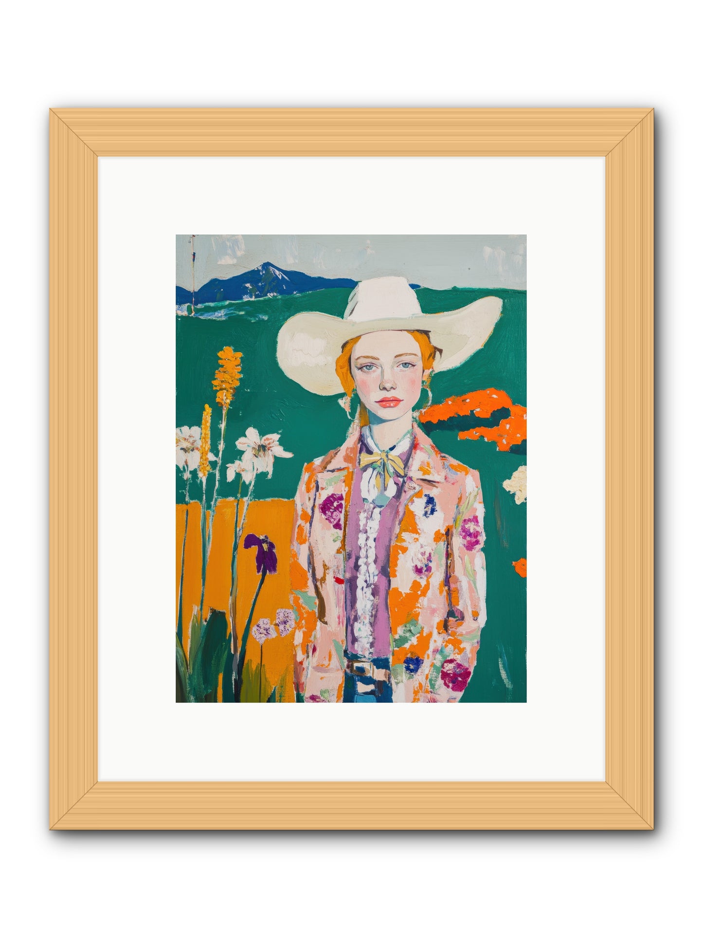Painted Earth -- Framed Print - Natural 9x12