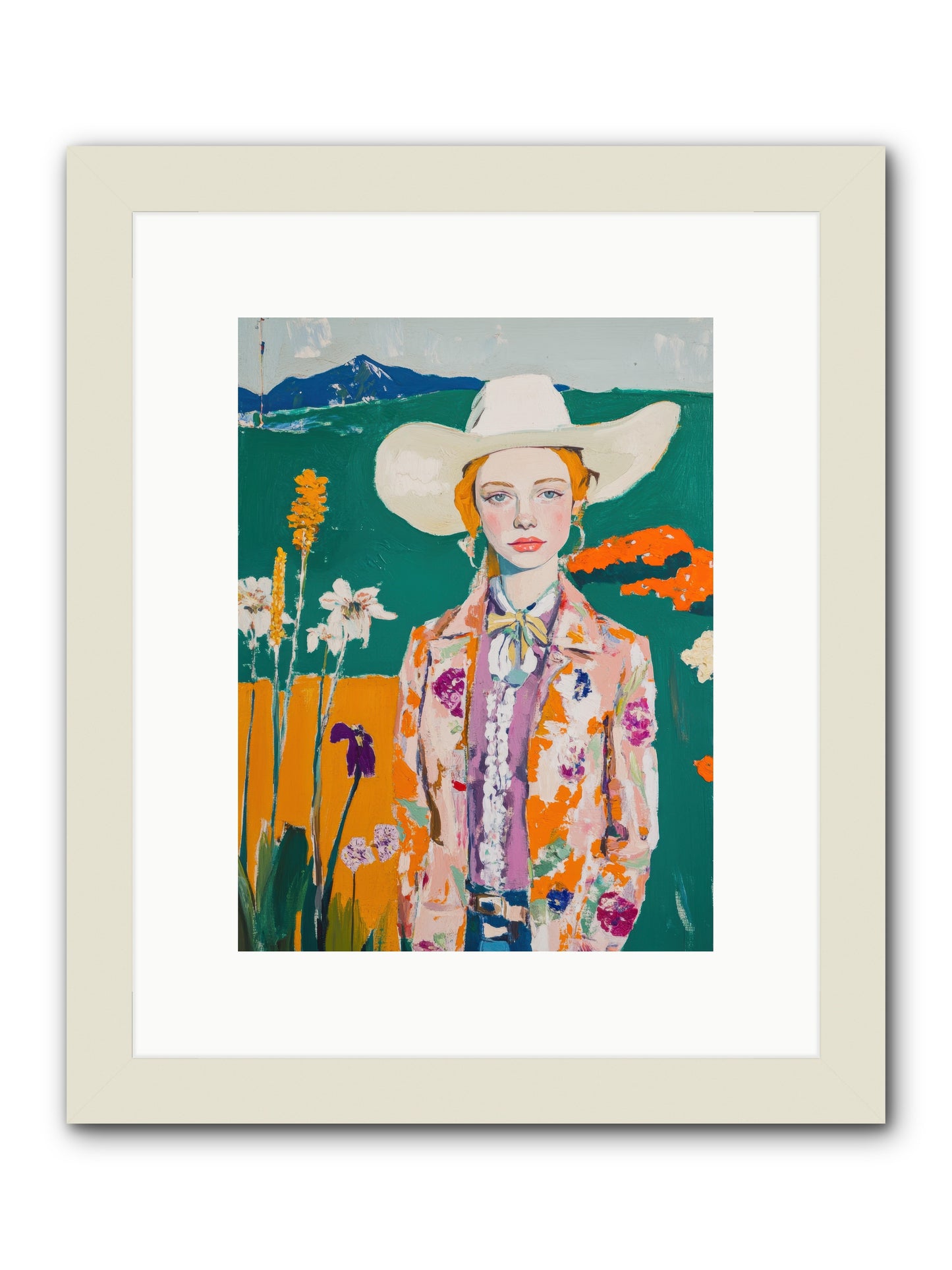 Painted Earth -- Framed Print - White 9x12