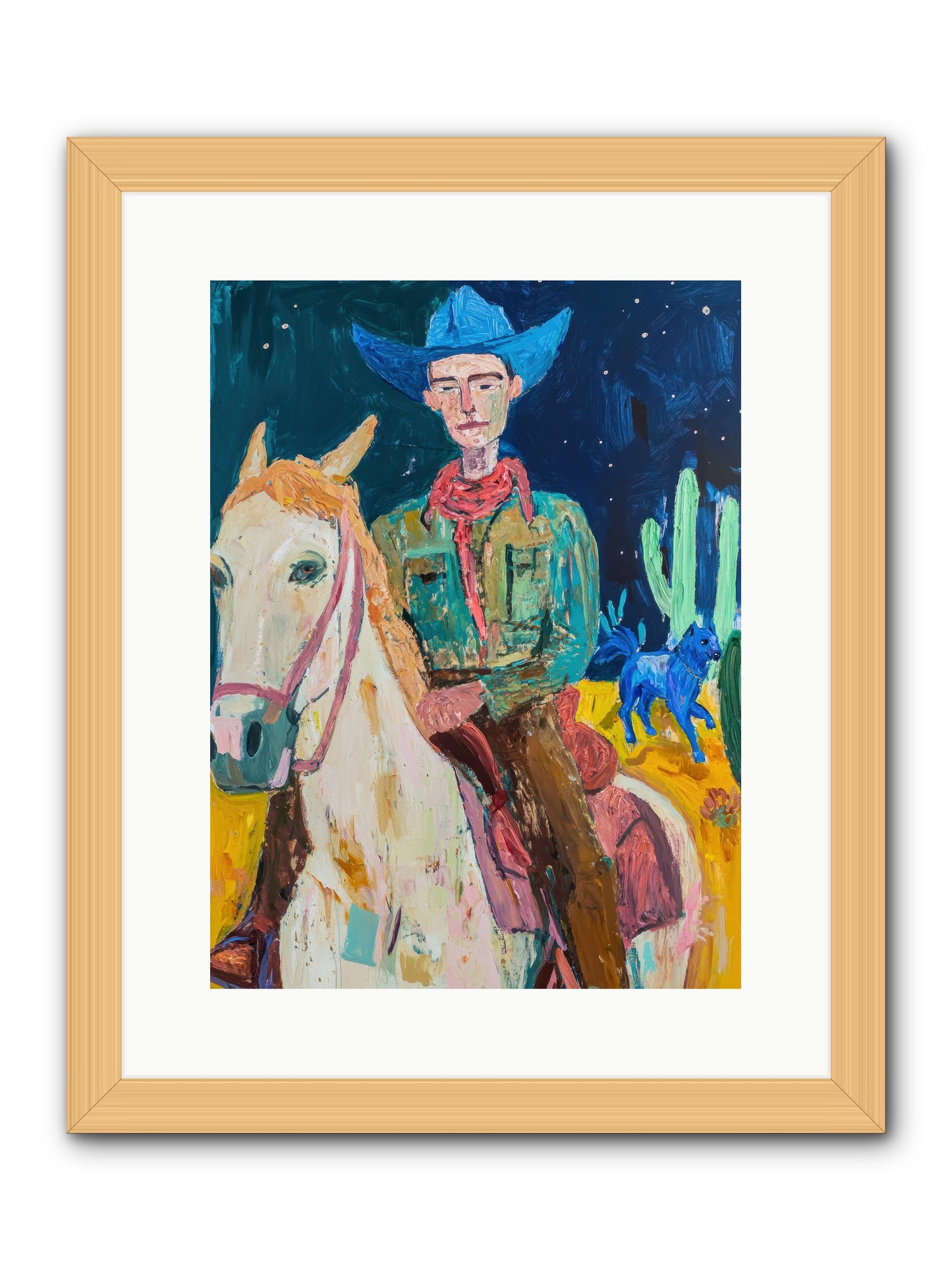 Painted Pony Spirit -- Framed Print - Natural 12x16