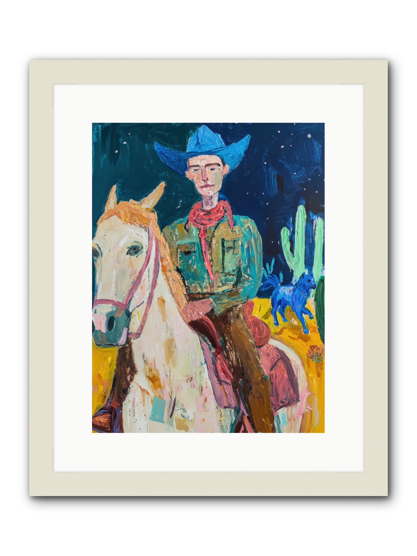 Painted Pony Spirit -- Framed Print - White 12x16