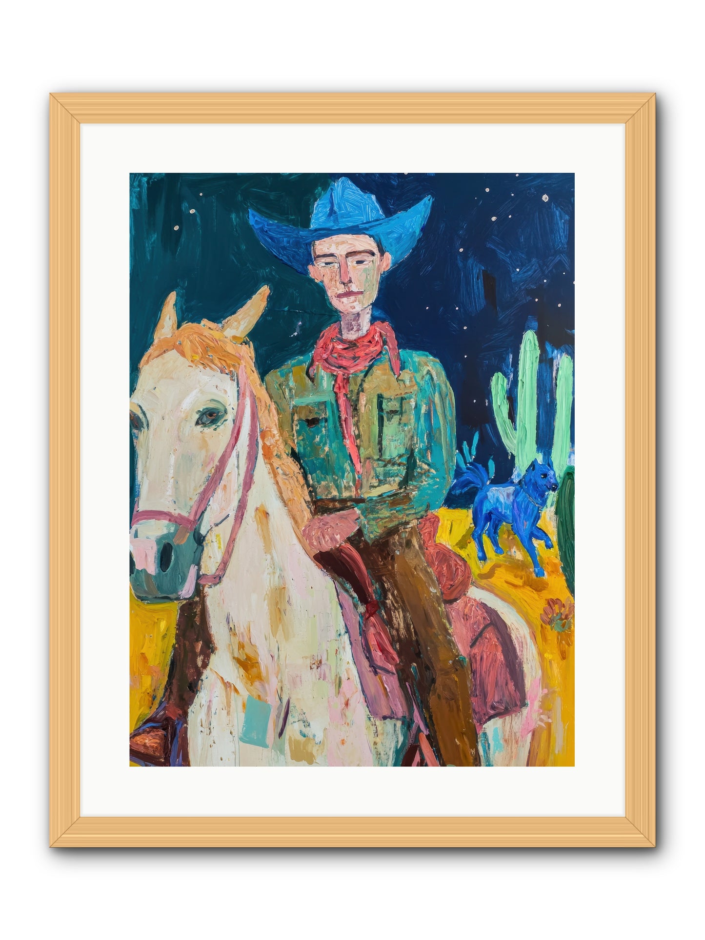 Painted Pony Spirit -- Framed Print - Natural 18x24
