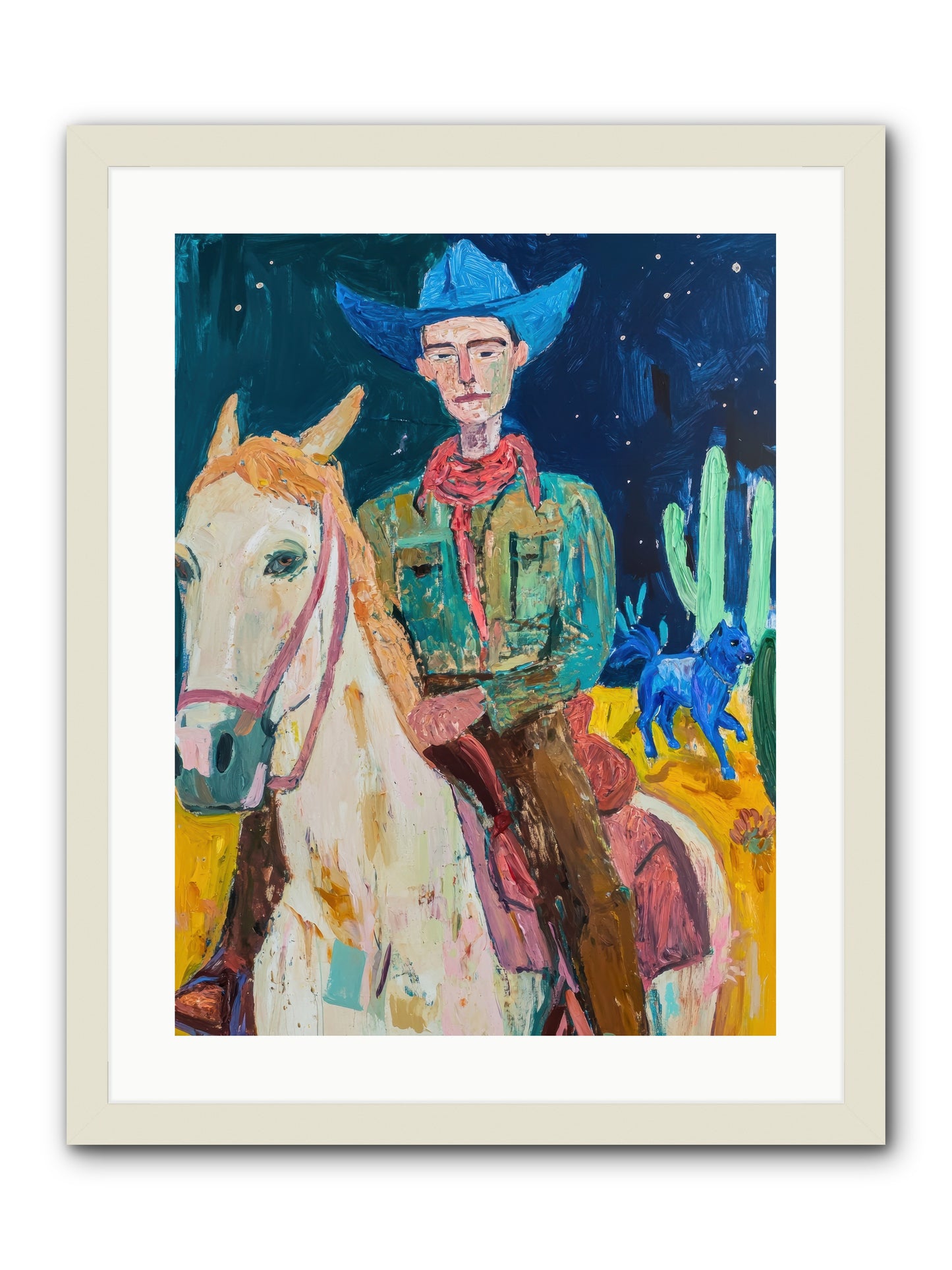 Painted Pony Spirit -- Framed Print - White 18x24