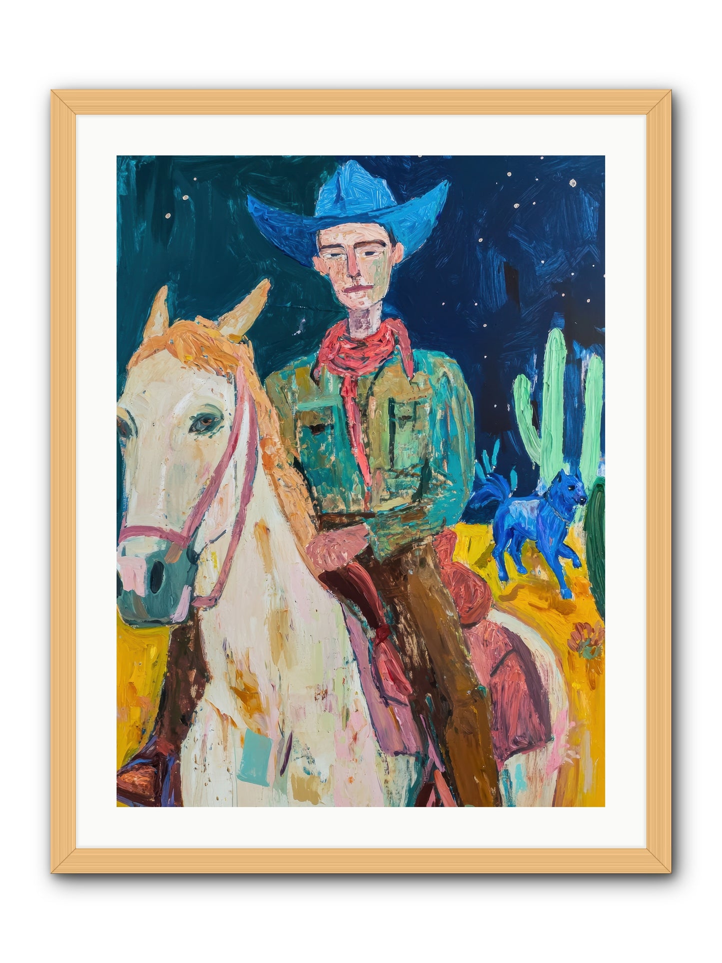 Painted Pony Spirit -- Framed Print - Natural 24x32