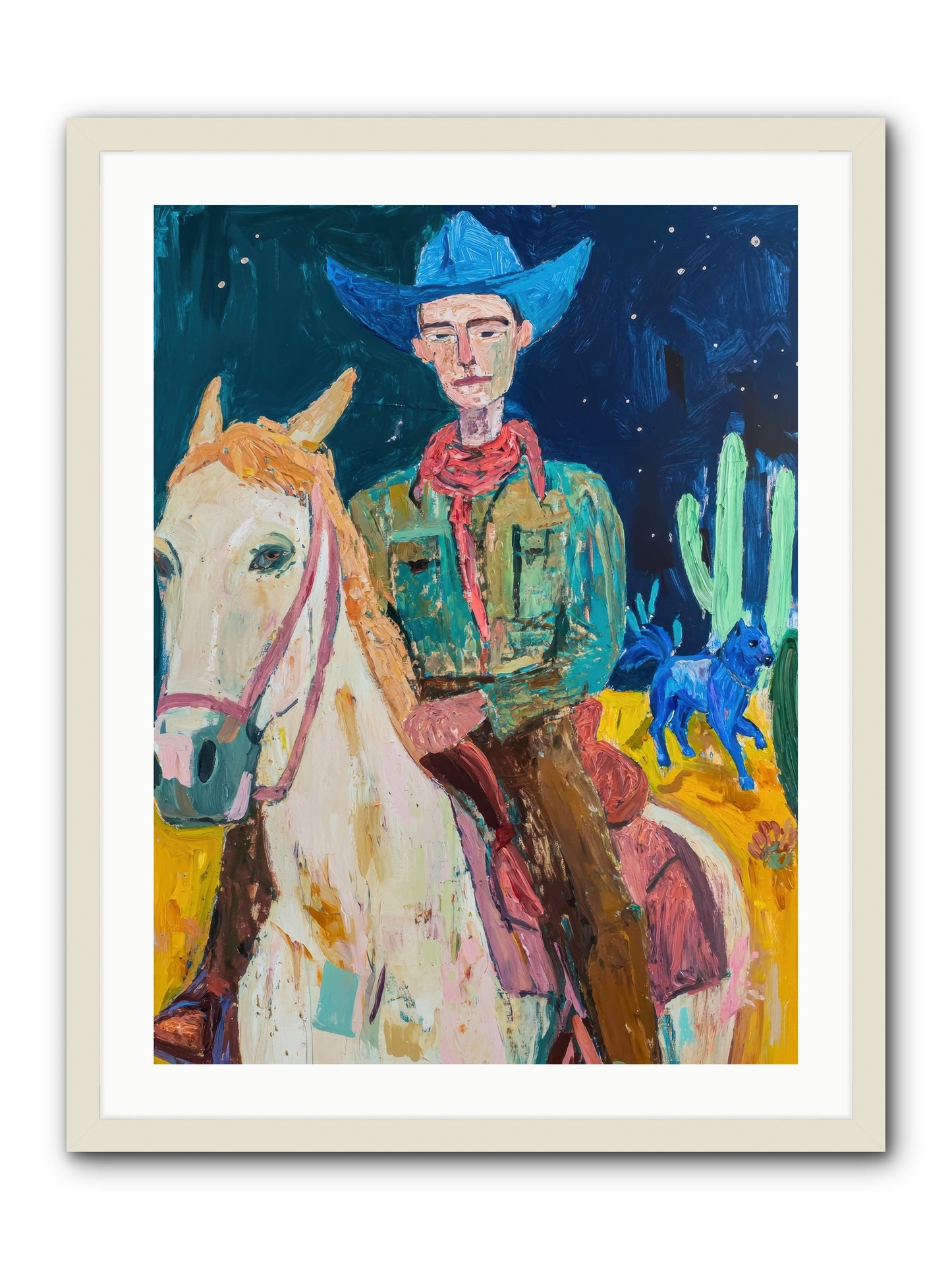 Painted Pony Spirit -- Framed Print - White 24x32