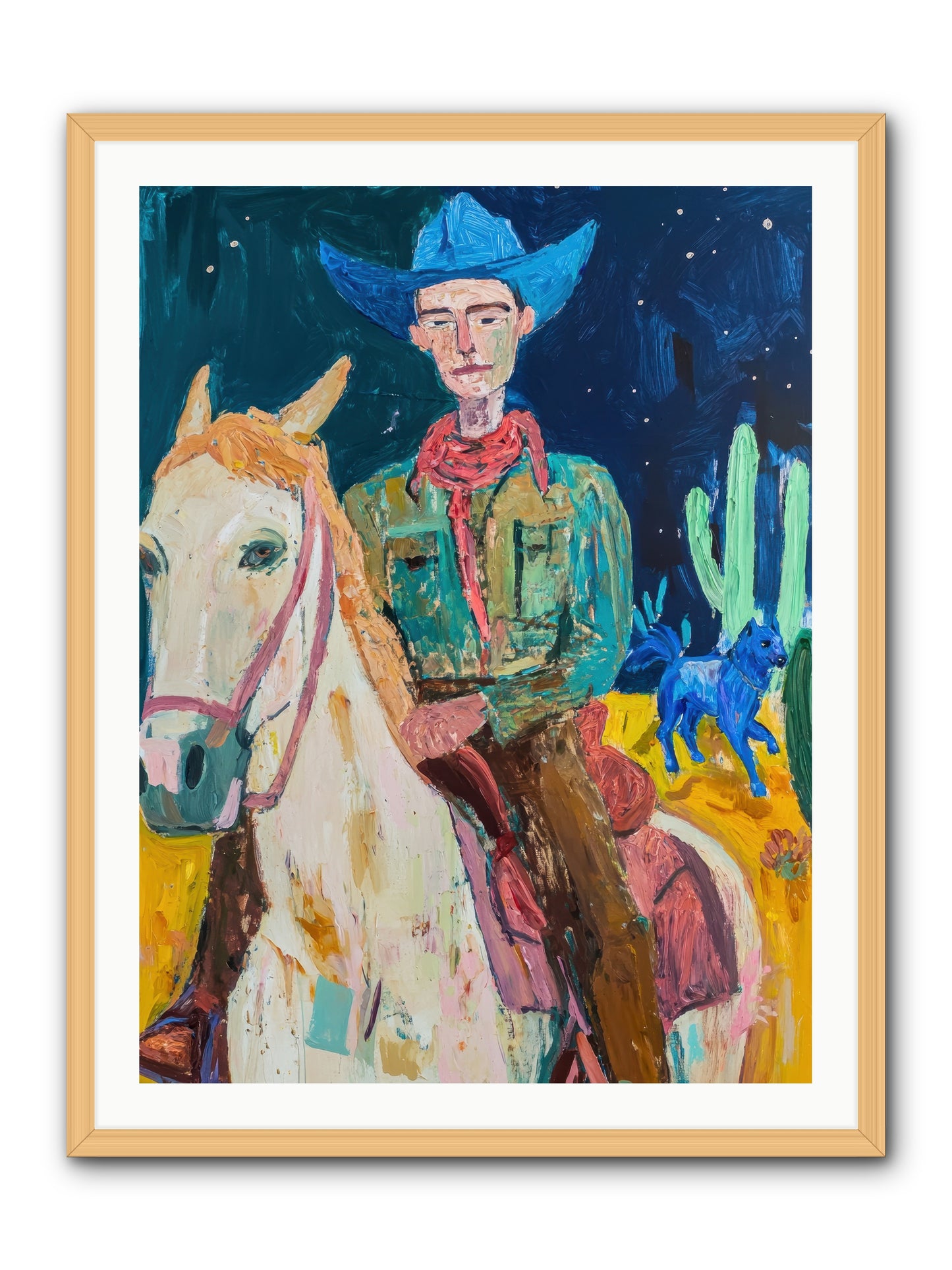 Painted Pony Spirit -- Framed Print - Natural 30x40