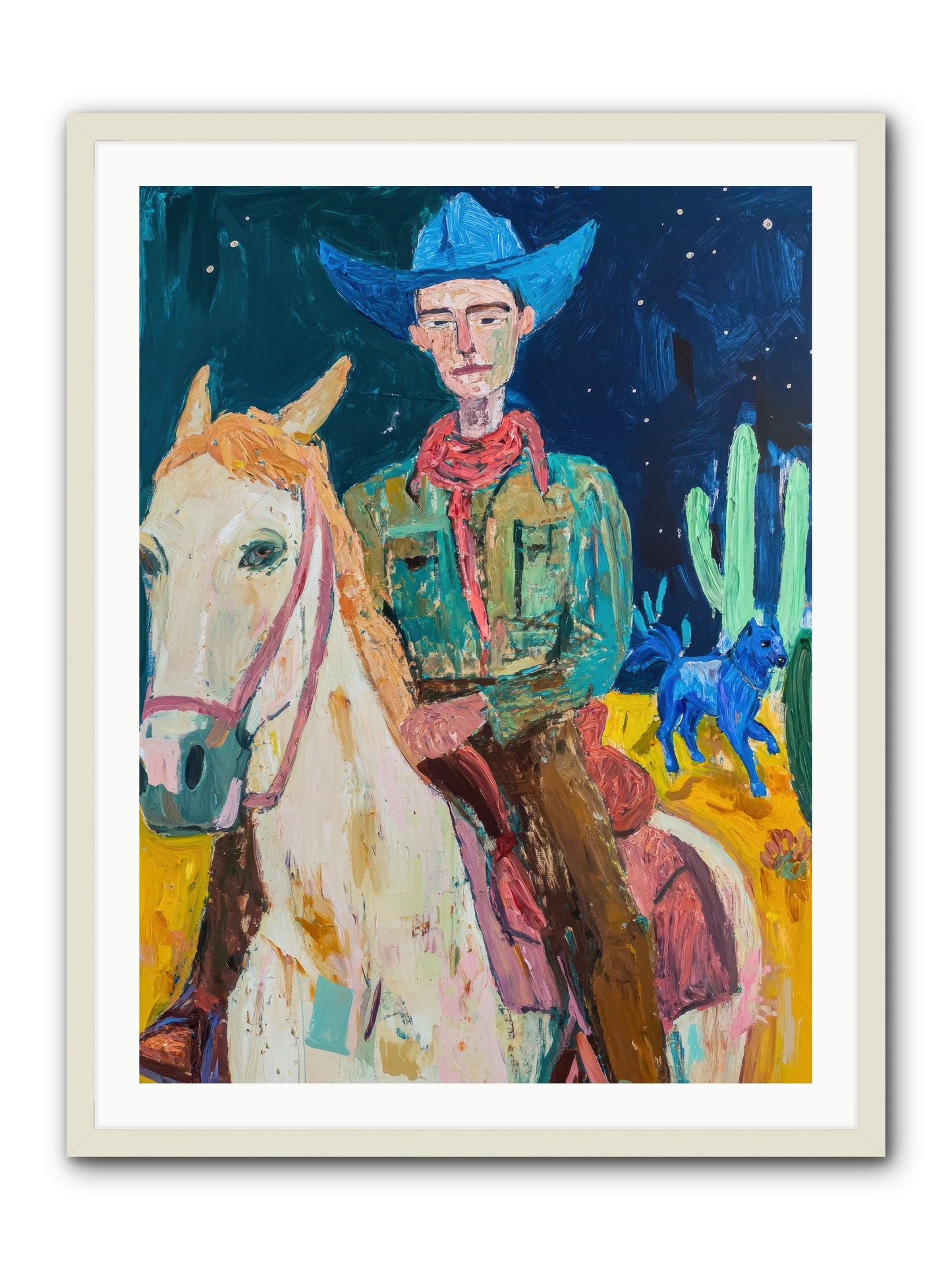 Painted Pony Spirit -- Framed Print - White 30x40