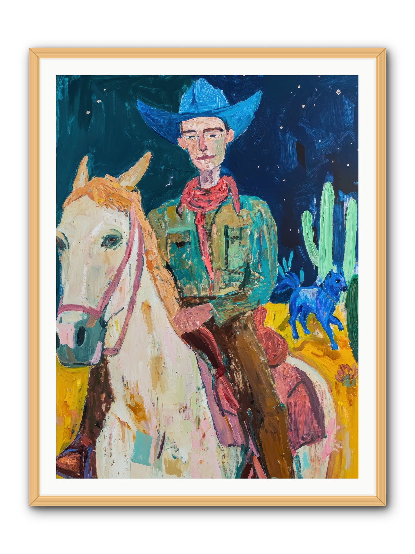 Painted Pony Spirit -- Framed Print - Natural 36x48