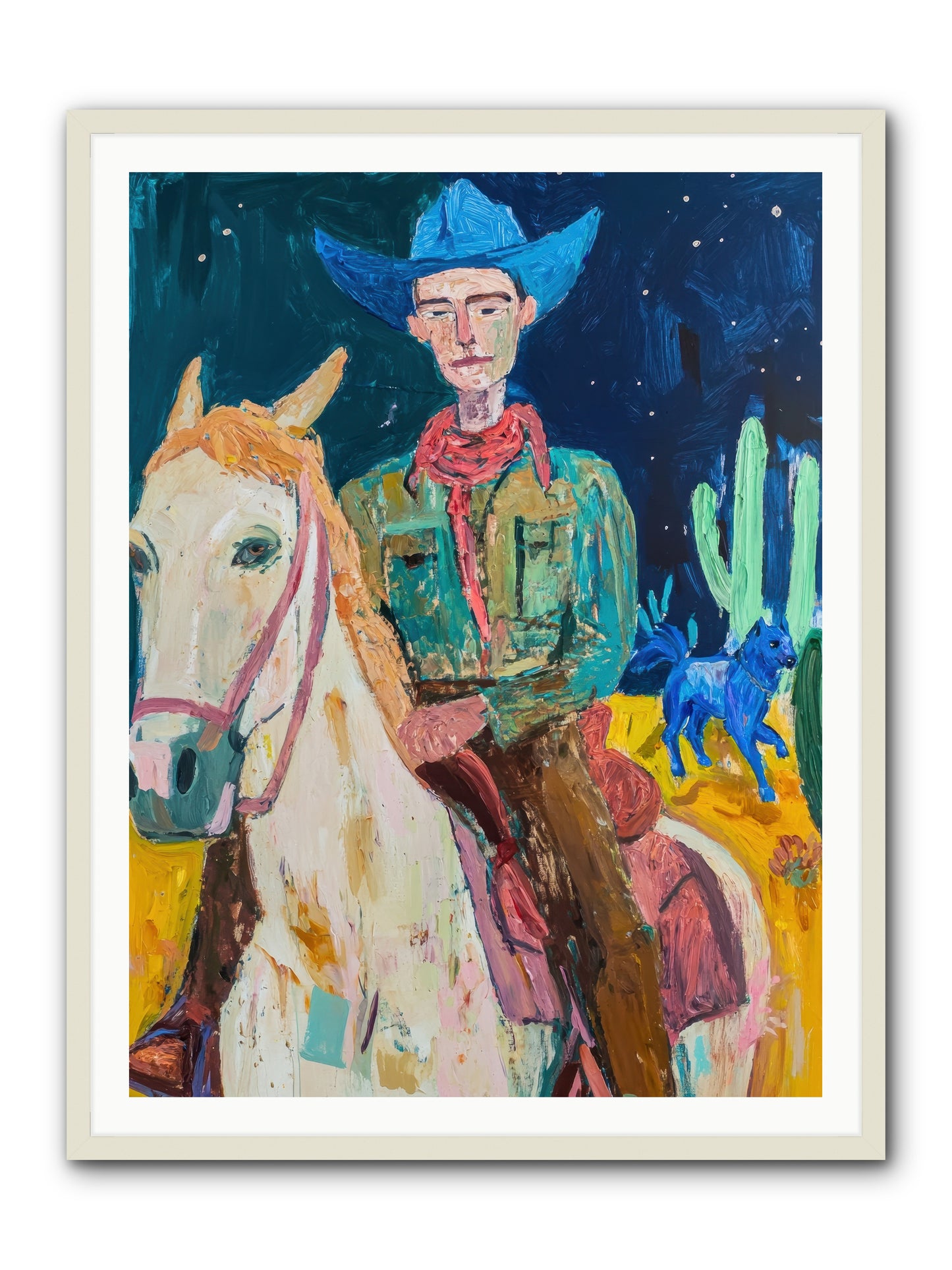 Painted Pony Spirit -- Framed Print - White 36x48