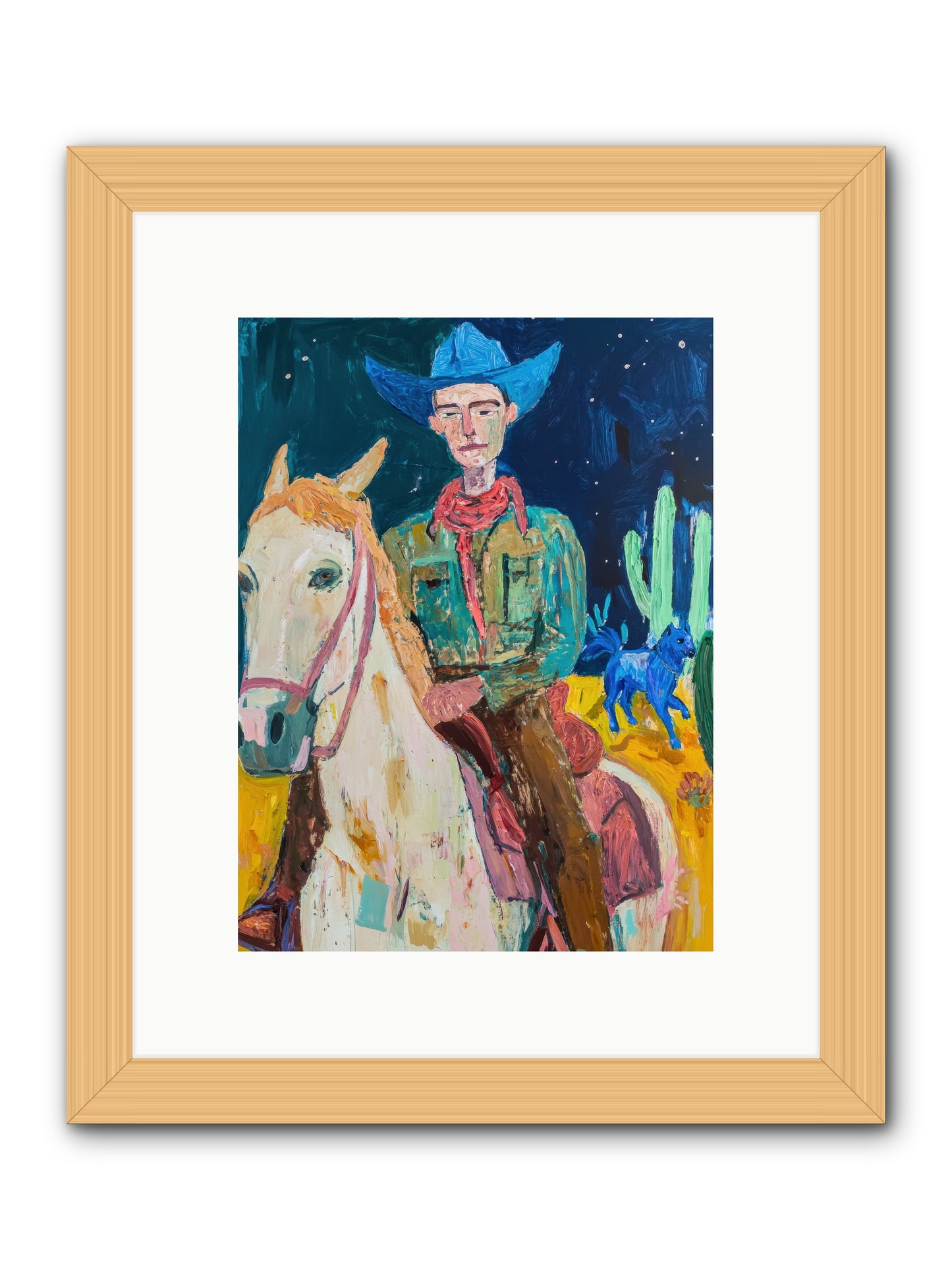 Painted Pony Spirit -- Framed Print - Natural 9x12