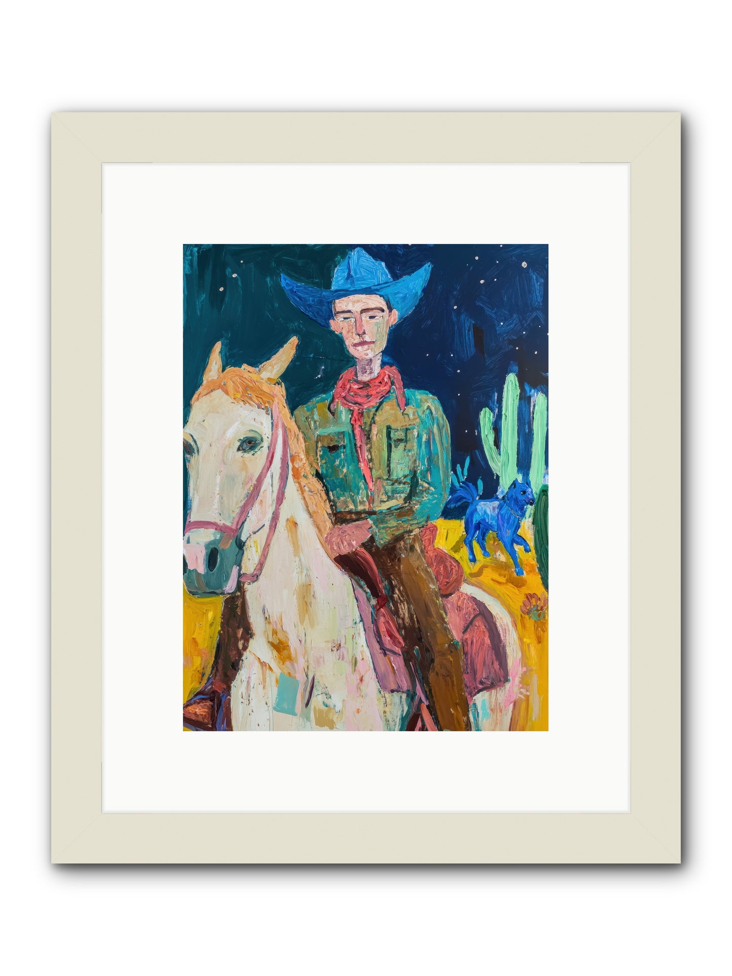 Painted Pony Spirit -- Framed Print - White 9x12