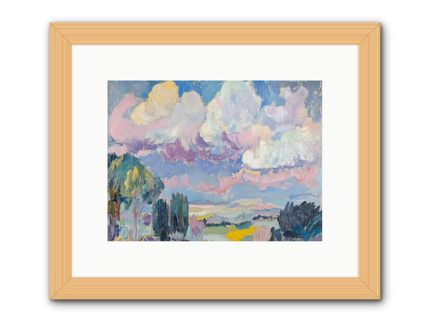 Painted Provence Evening -- Framed Print - Natural 12x9