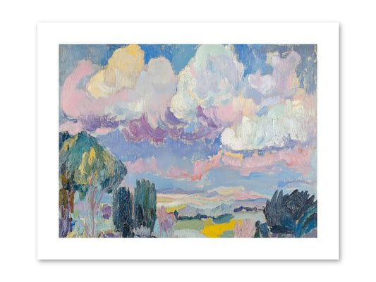 Painted Provence Evening -- Paper Print 12x9