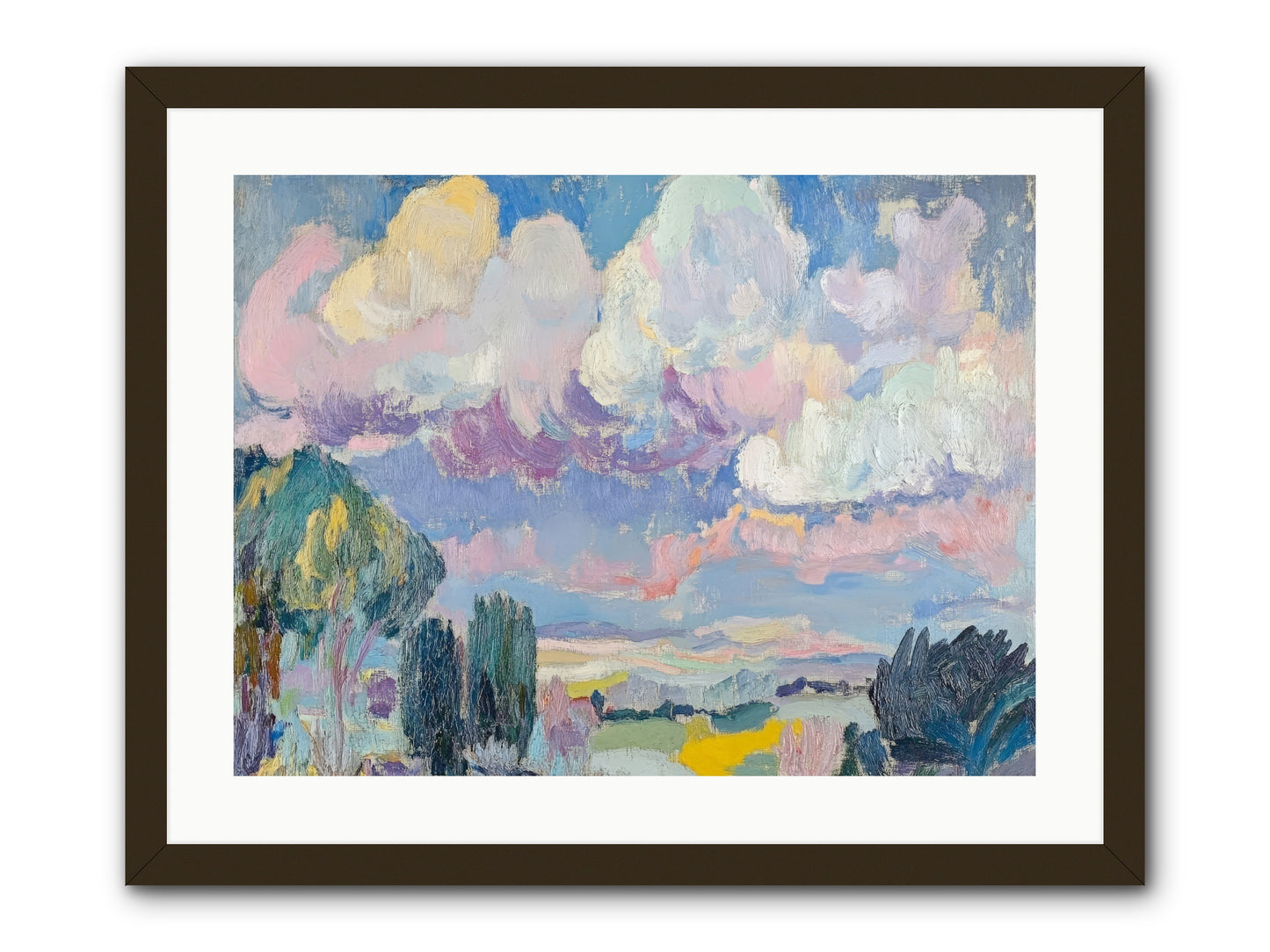 Painted Provence Evening -- Framed Print - Black 24x18