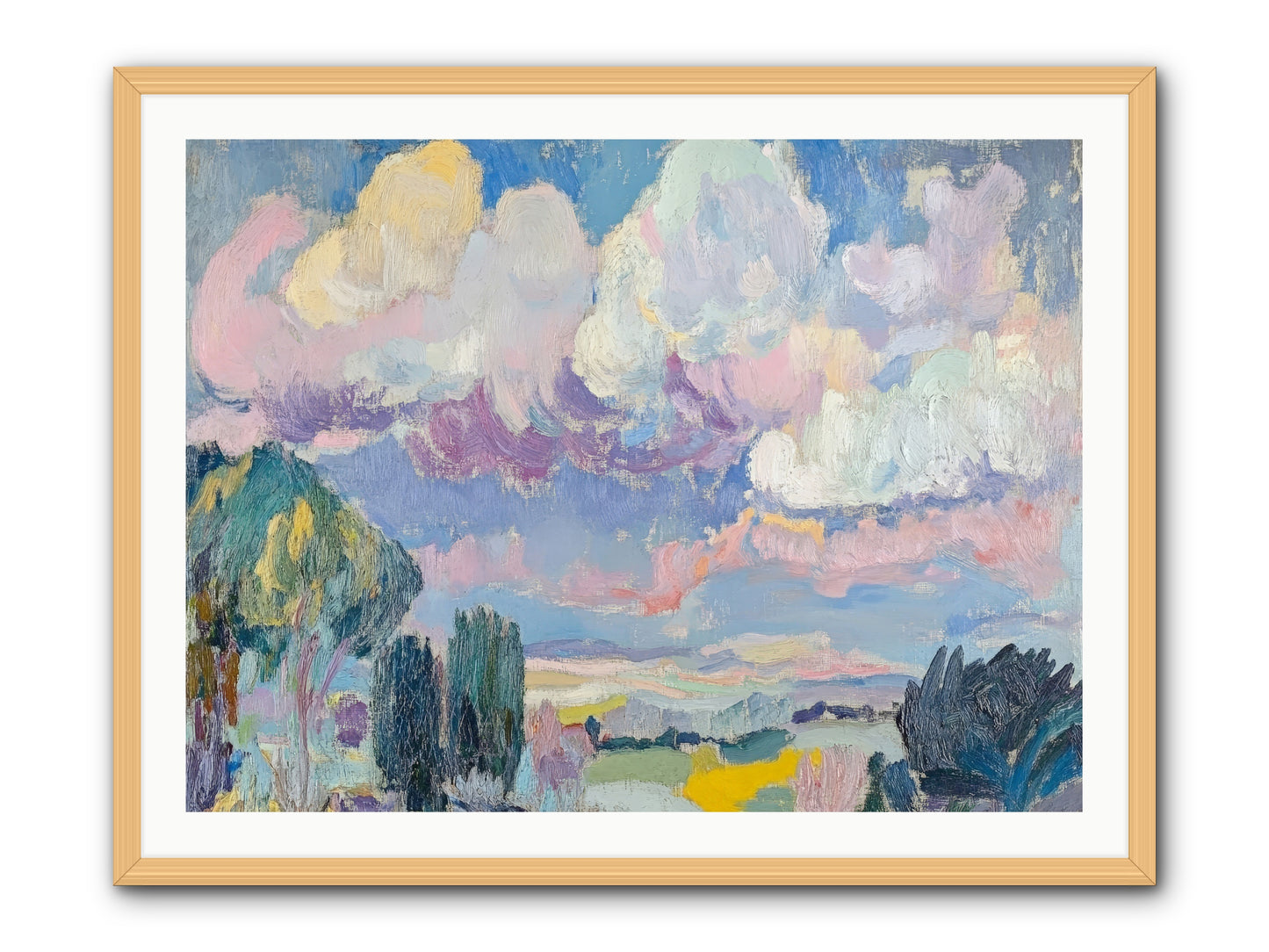 Painted Provence Evening -- Framed Print - Natural 40x30