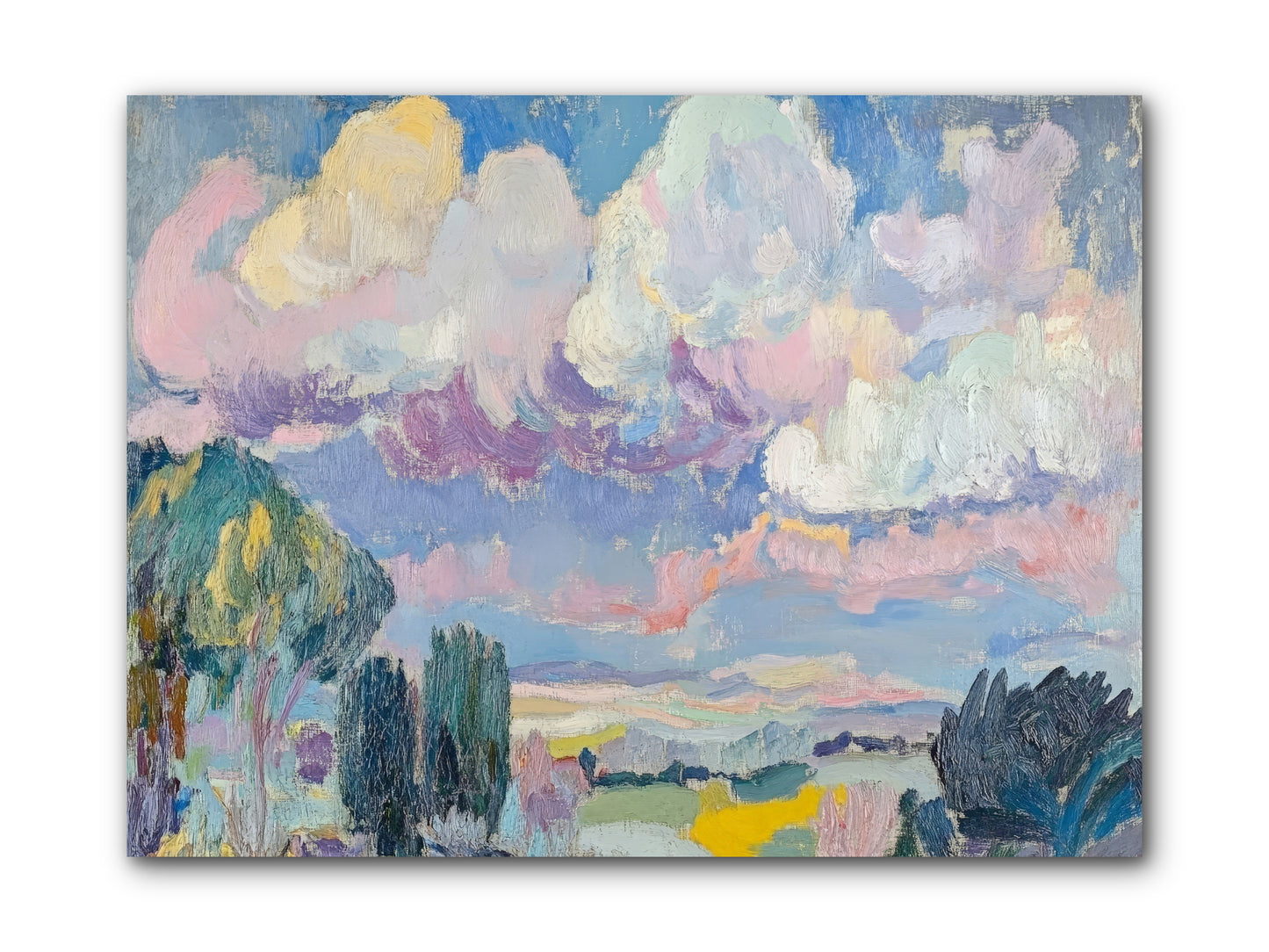 Painted Provence Evening -- Wrapped Canvas 12x9