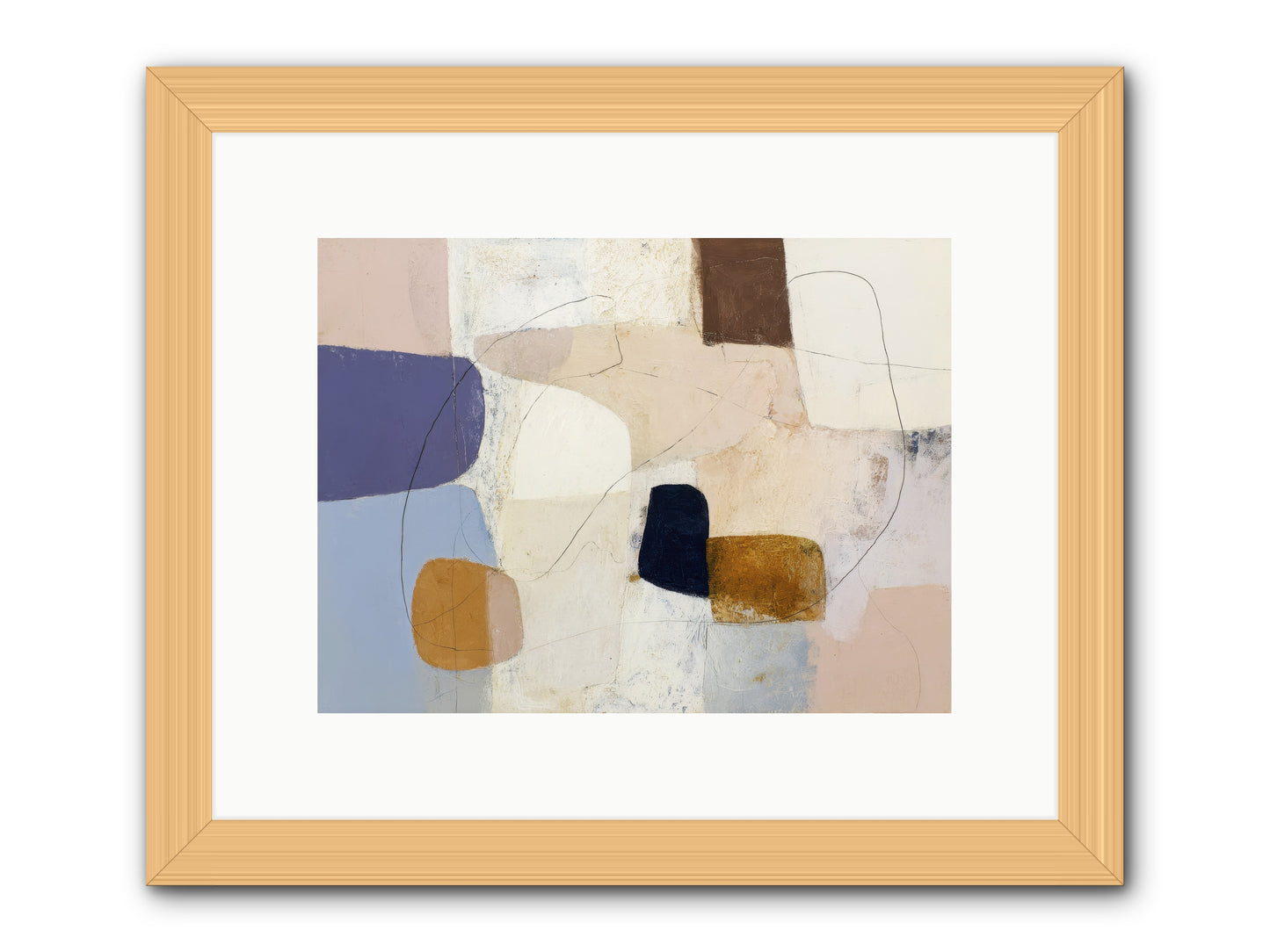 Painted Silence -- Framed Print - Natural 12x9