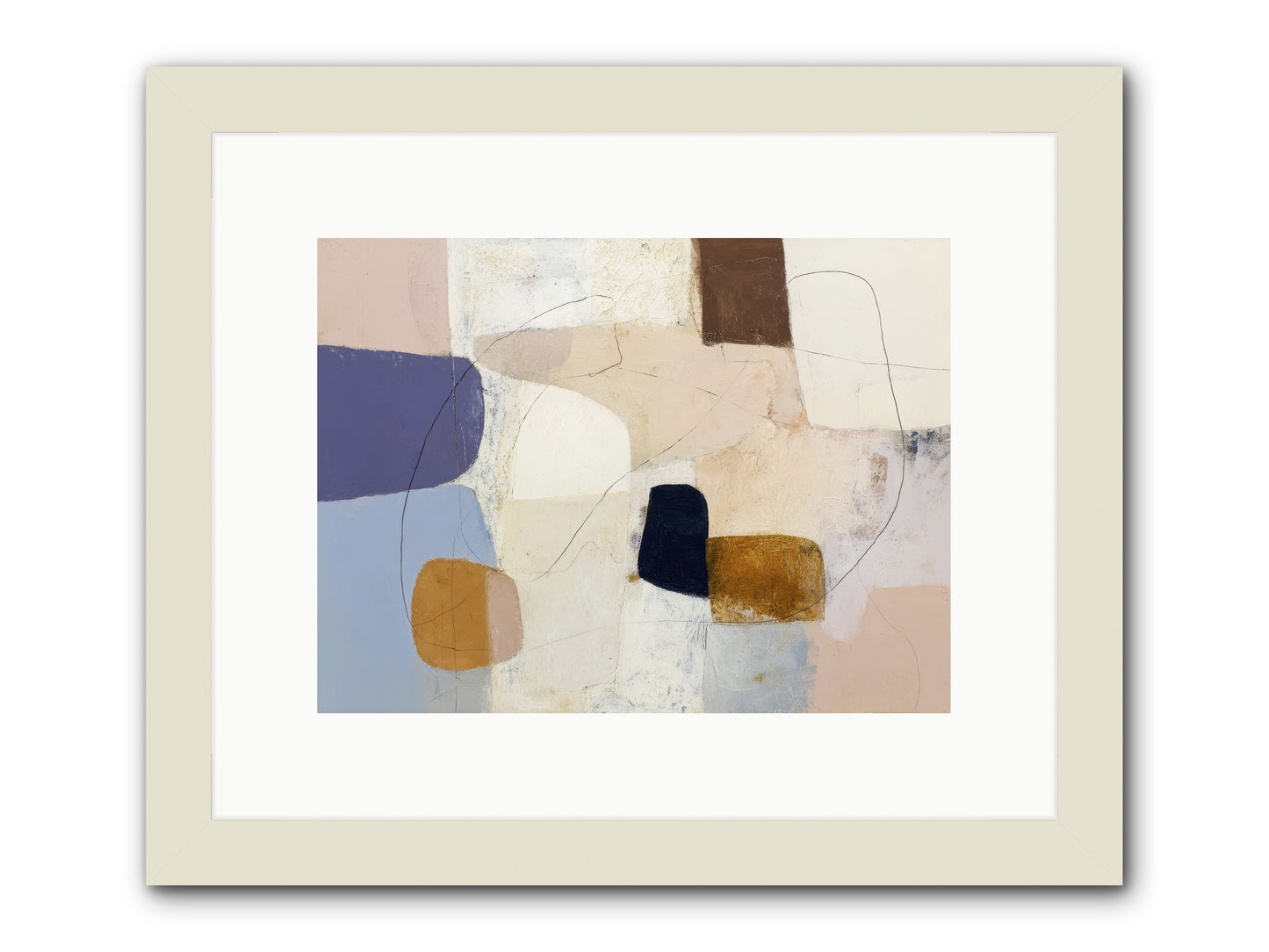 Painted Silence -- Framed Print - White 12x9