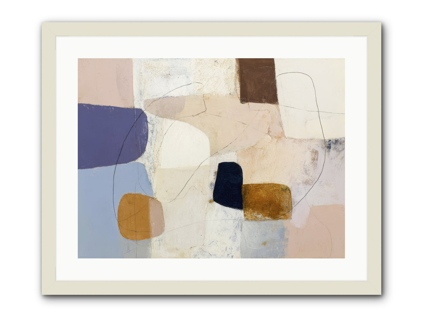Painted Silence -- Framed Print - White 24x18