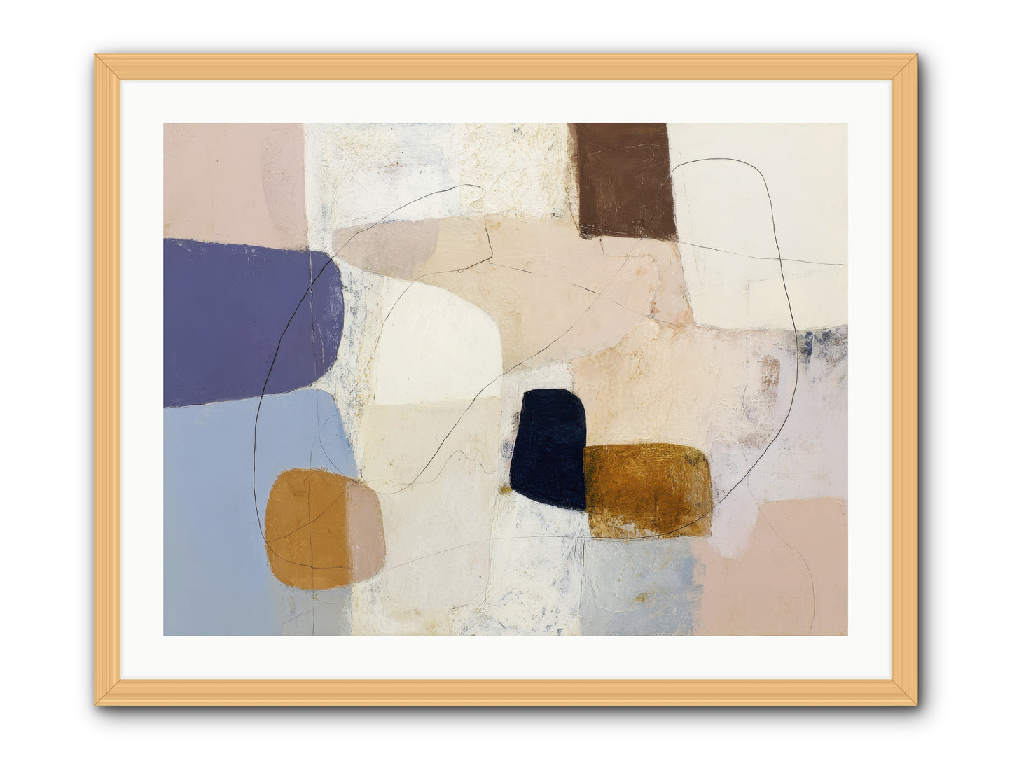 Painted Silence -- Framed Print - Natural 32x24