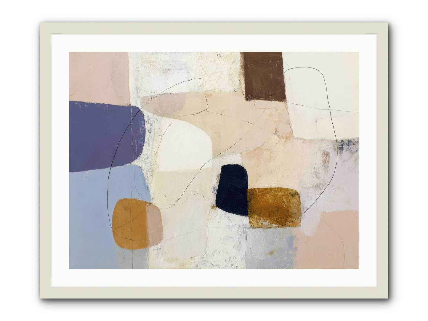 Painted Silence -- Framed Print - White 32x24
