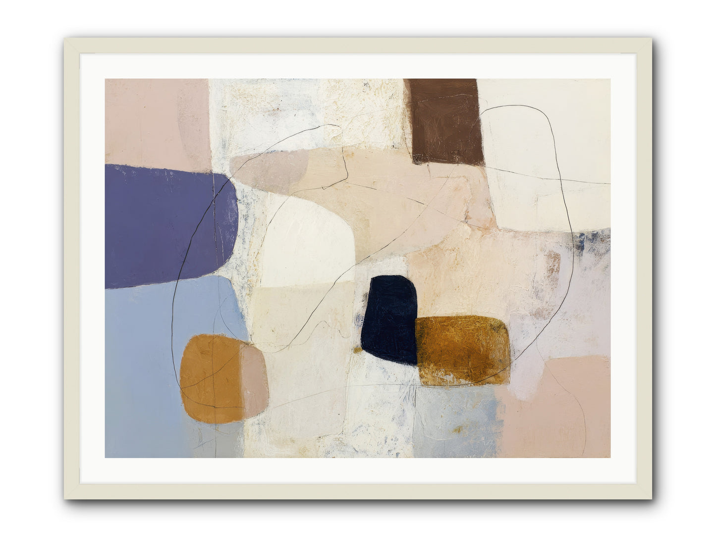 Painted Silence -- Framed Print - White 40x30