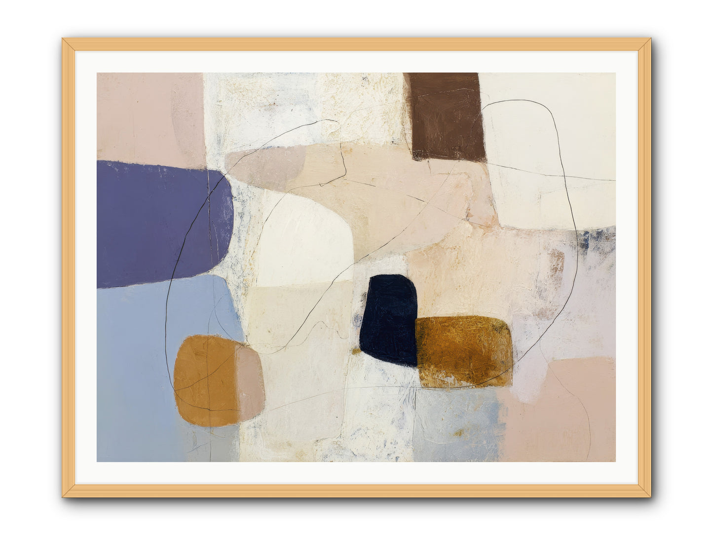 Painted Silence -- Framed Print - Natural 48x36