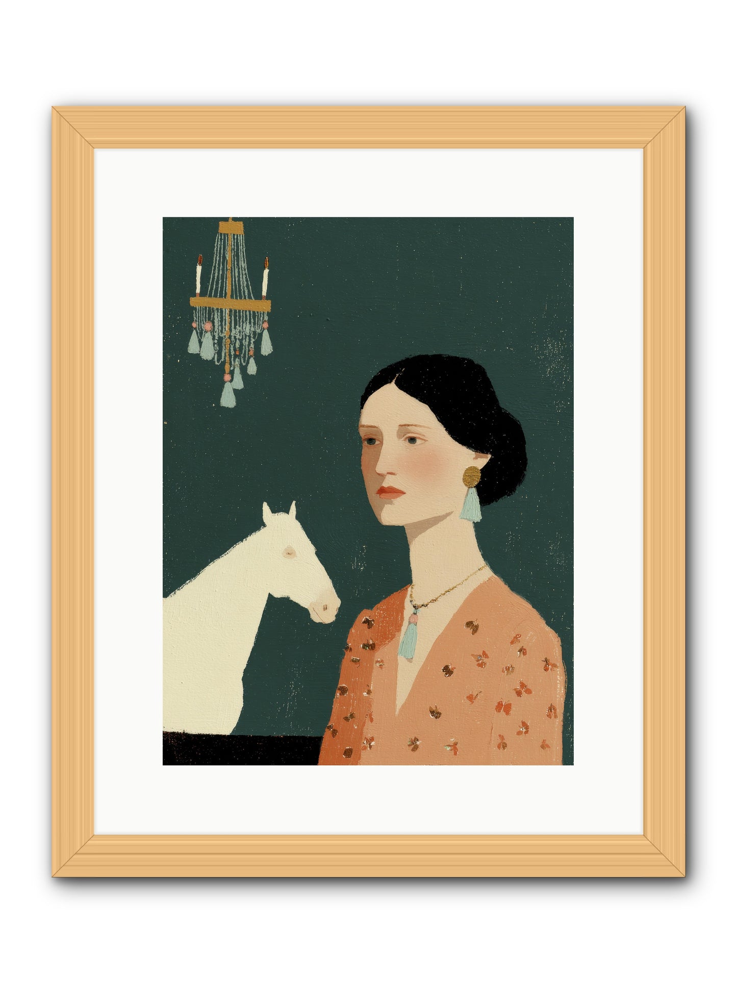 Pale Companions -- Framed Print - Natural 12x16