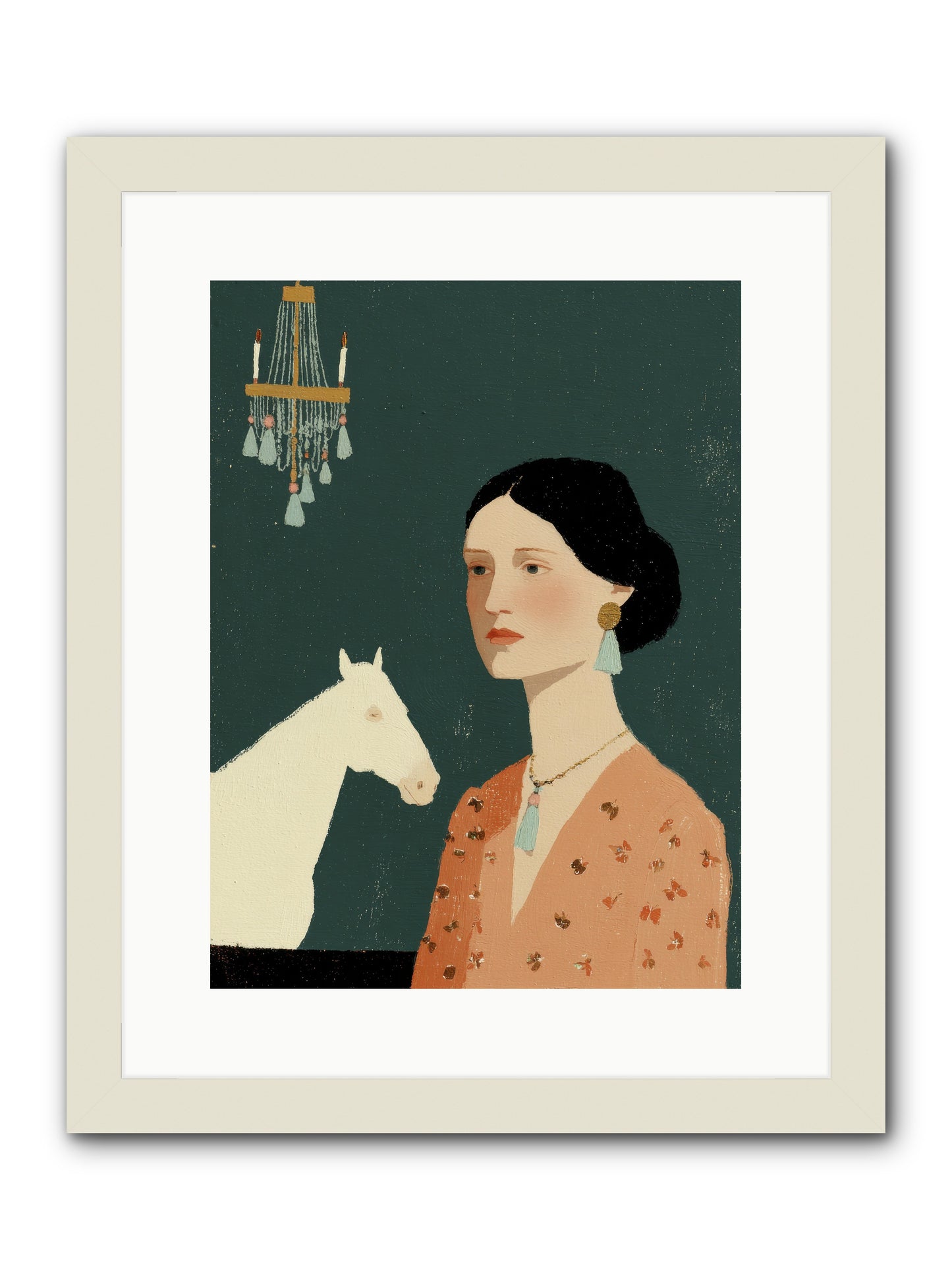 Pale Companions -- Framed Print - White 12x16