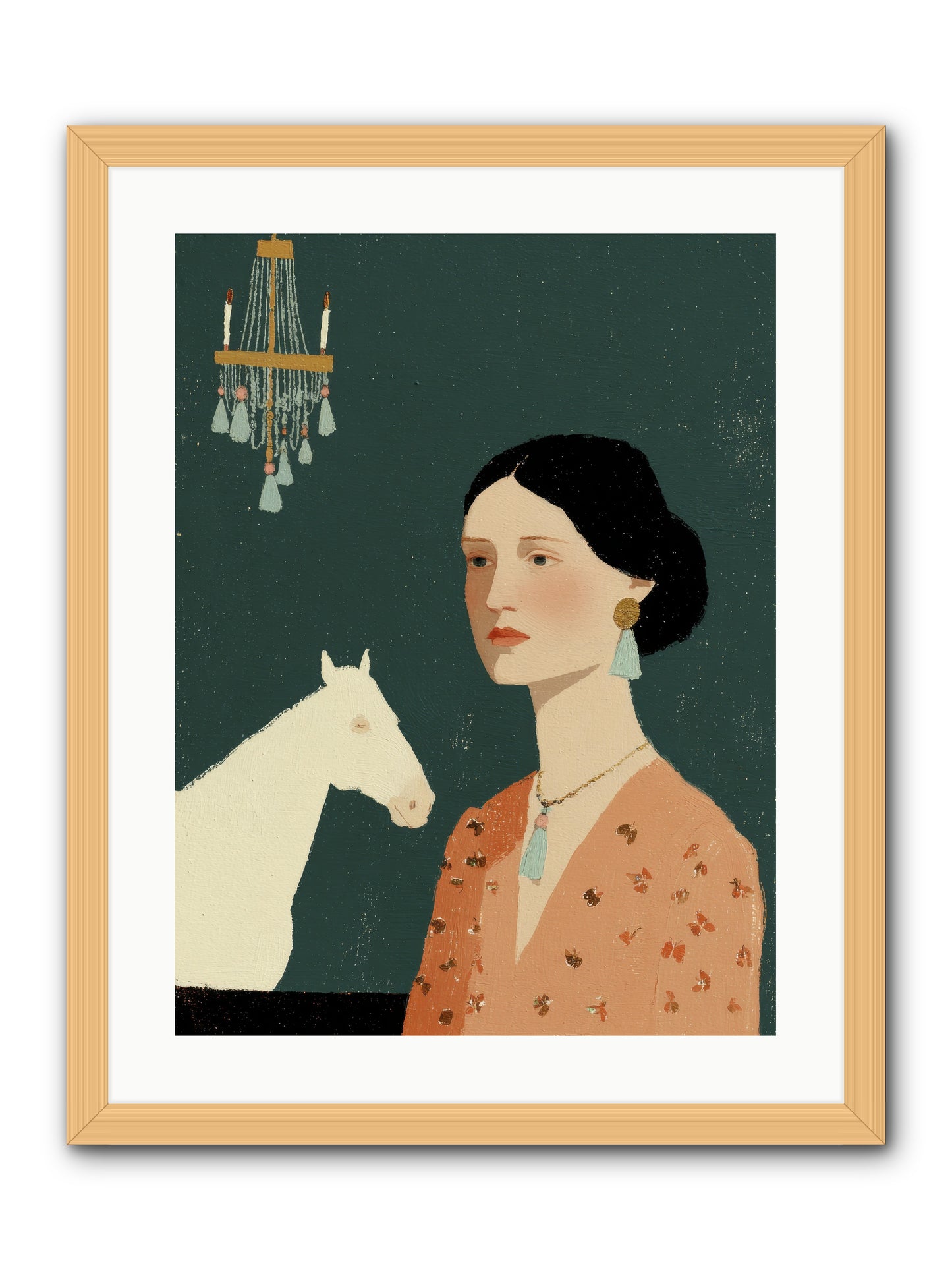 Pale Companions -- Framed Print - Natural 18x24