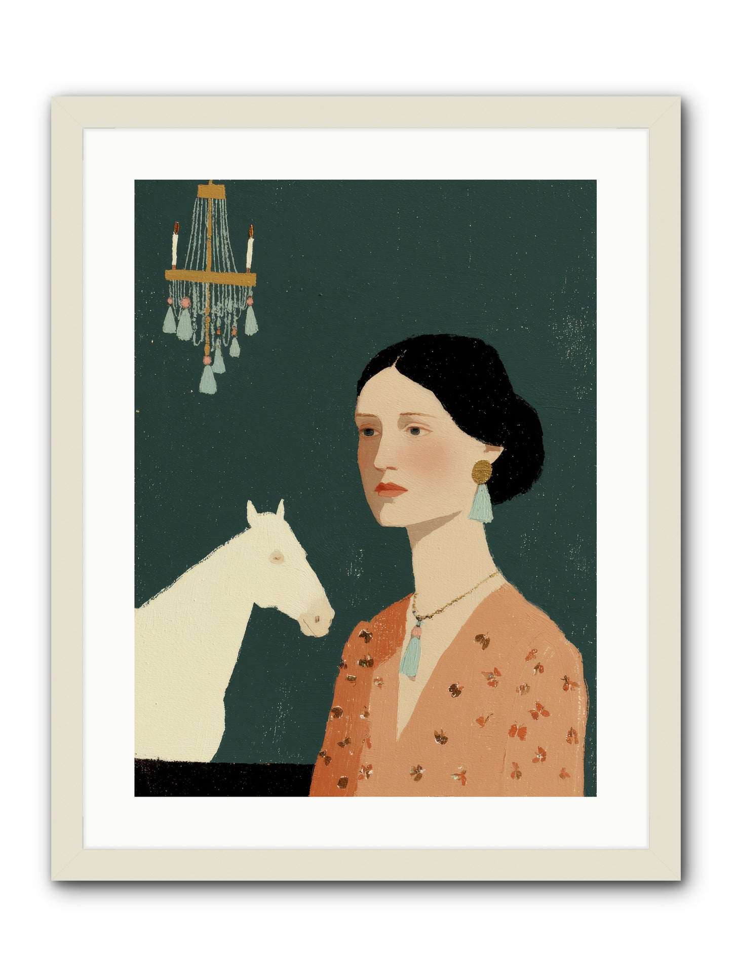 Pale Companions -- Framed Print - White 18x24